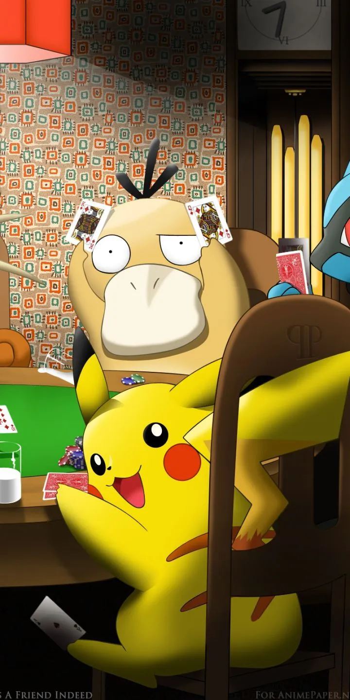 Phone wallpaper: Anime, Pokémon, Pikachu, Pokeball, Psyduck (Pokémon) 1146297