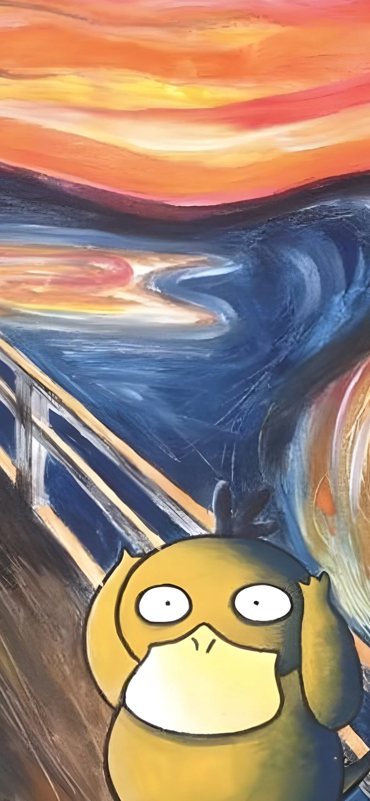 Artistic Psyduck The Scream Wallpaper Art Wallpaper