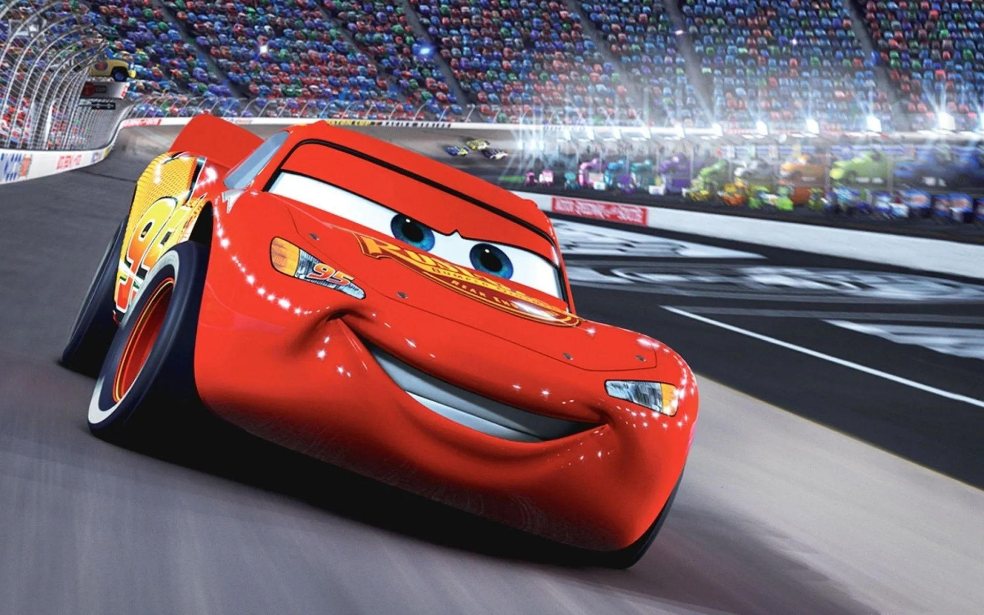 Lightning McQueen Racing: Stunning HD Wallpaper from Cars Pixar Moviex1600