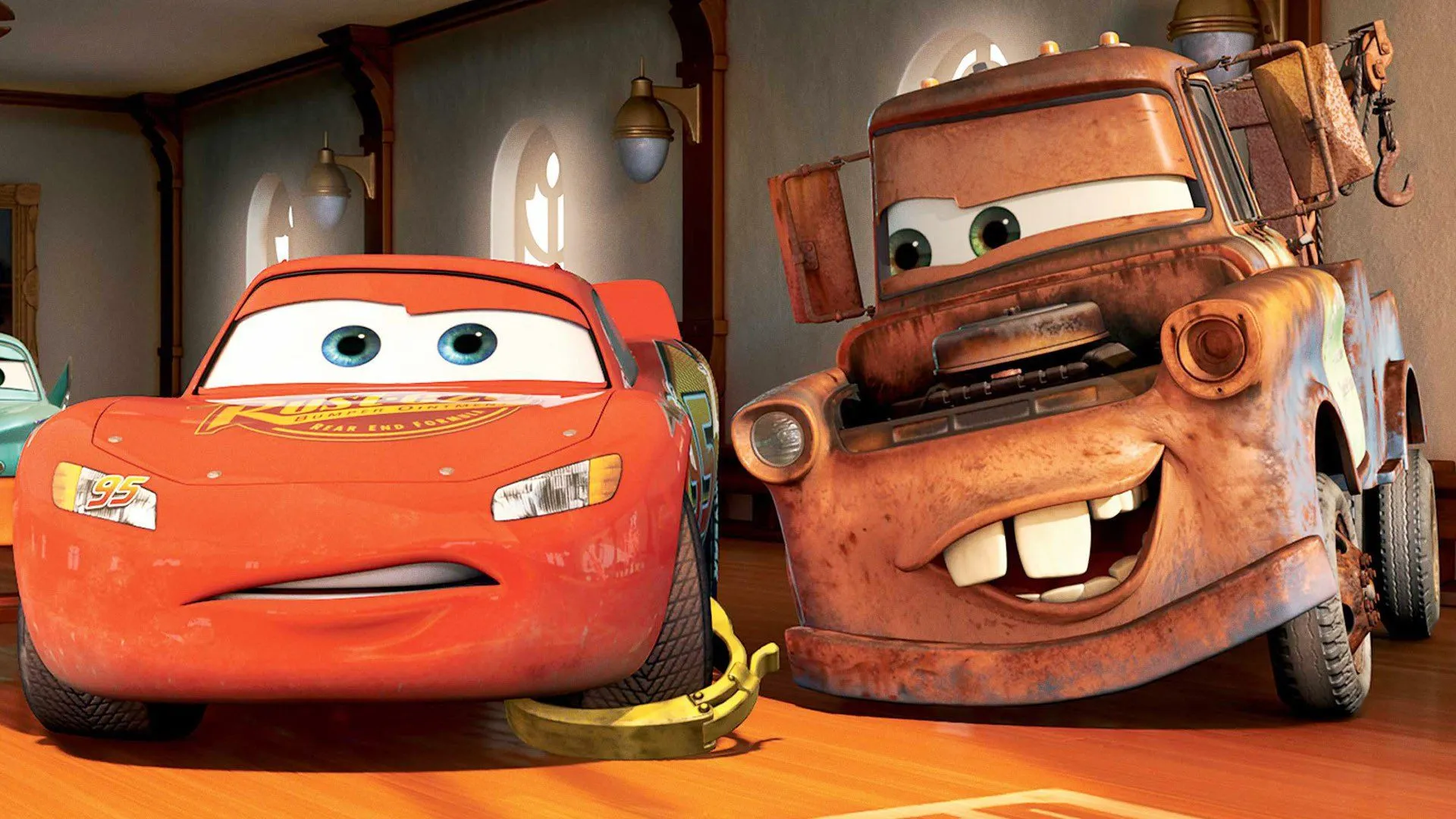 Desktop wallpaper: Lightning Mcqueen, Cars, Mater (Cars), Movie, Pixar 4K free download for PC. 397209
