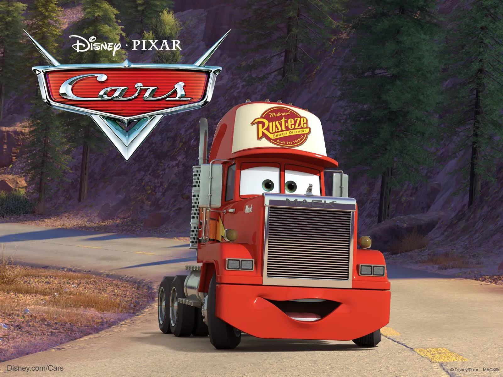 Mack The Truck From Disney Pixar's Movie Cars Desktop Wallpaper