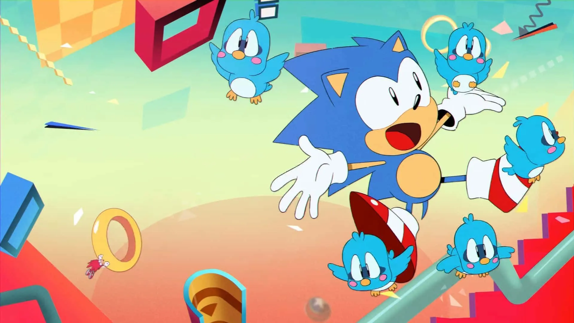 Download Classic Sonic In A High Speed Adventure Wallpaper