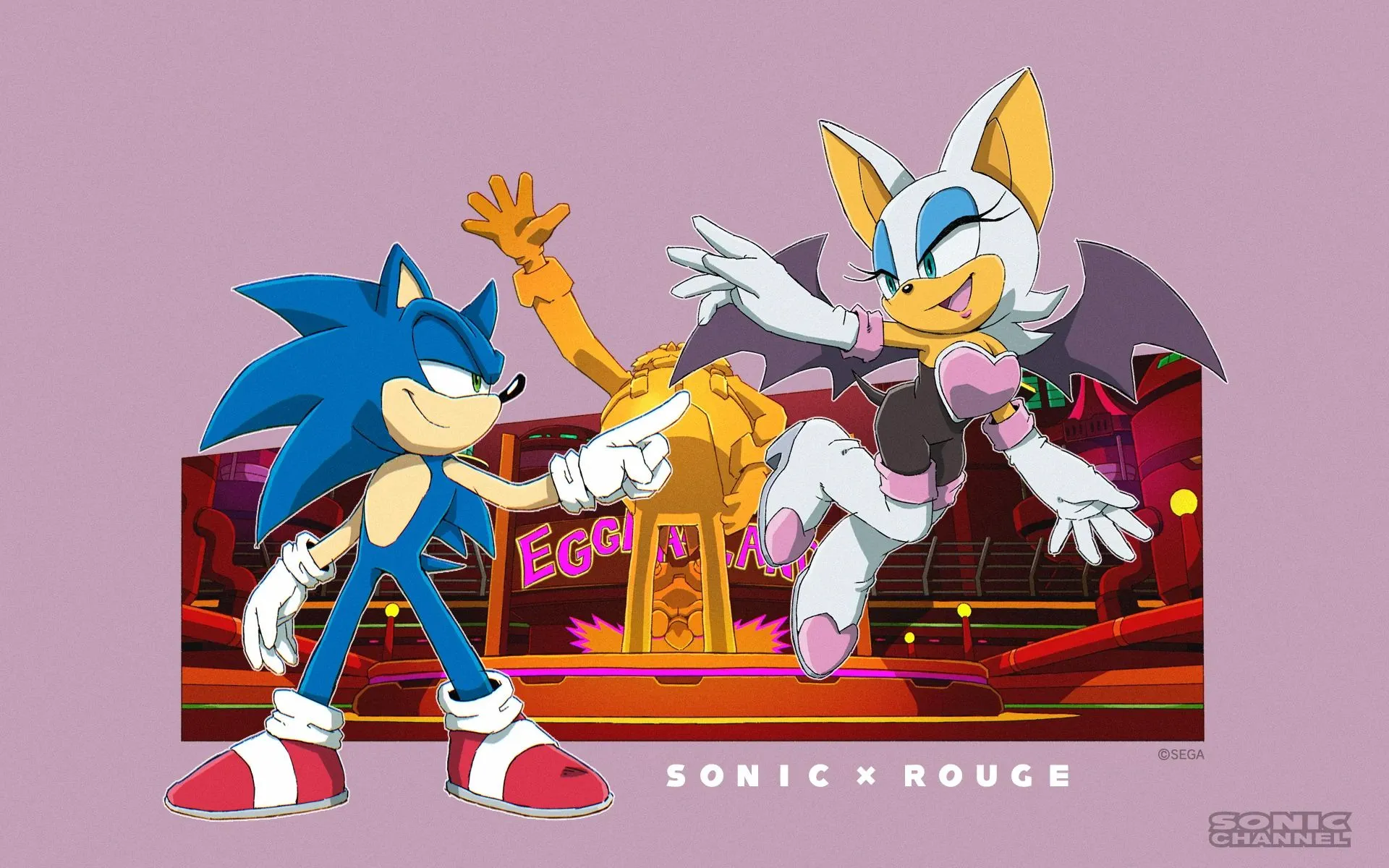 Sonic And Rouge Premium HD Desktop Wallpaper