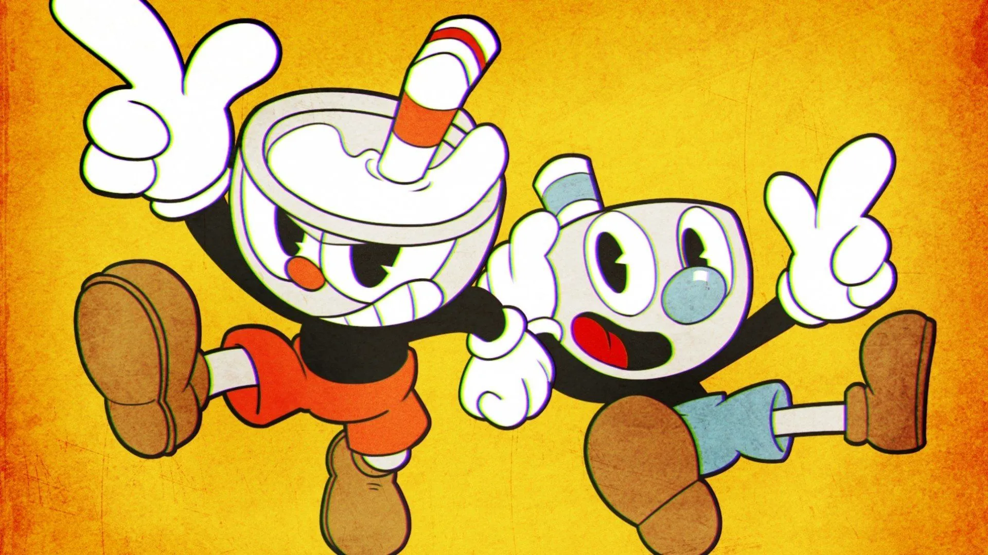 Cuphead HD Wallpaper: Classic Cartoon Action in Vivid Detailx1080
