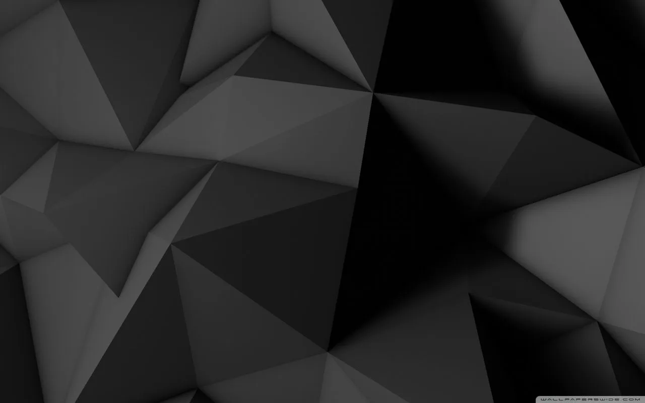 Low Poly Dark Black Background 4K UHD Wallpaper for UltraHD Desktop and TV, Widescreen and UltraWide Display, Smartphone and Tablet Devices