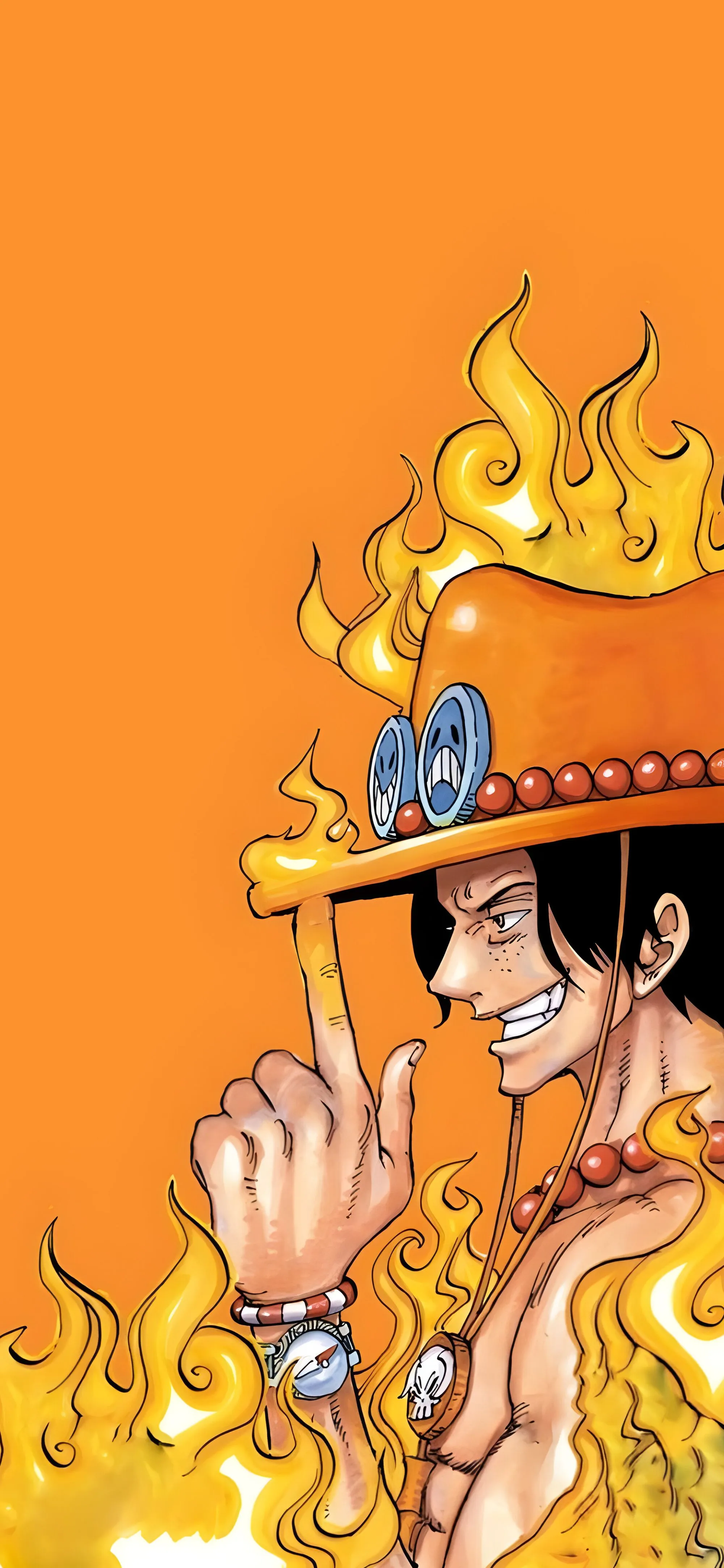 One Piece Ace Fire Wallpaper Aesthetic HD Wallpaper