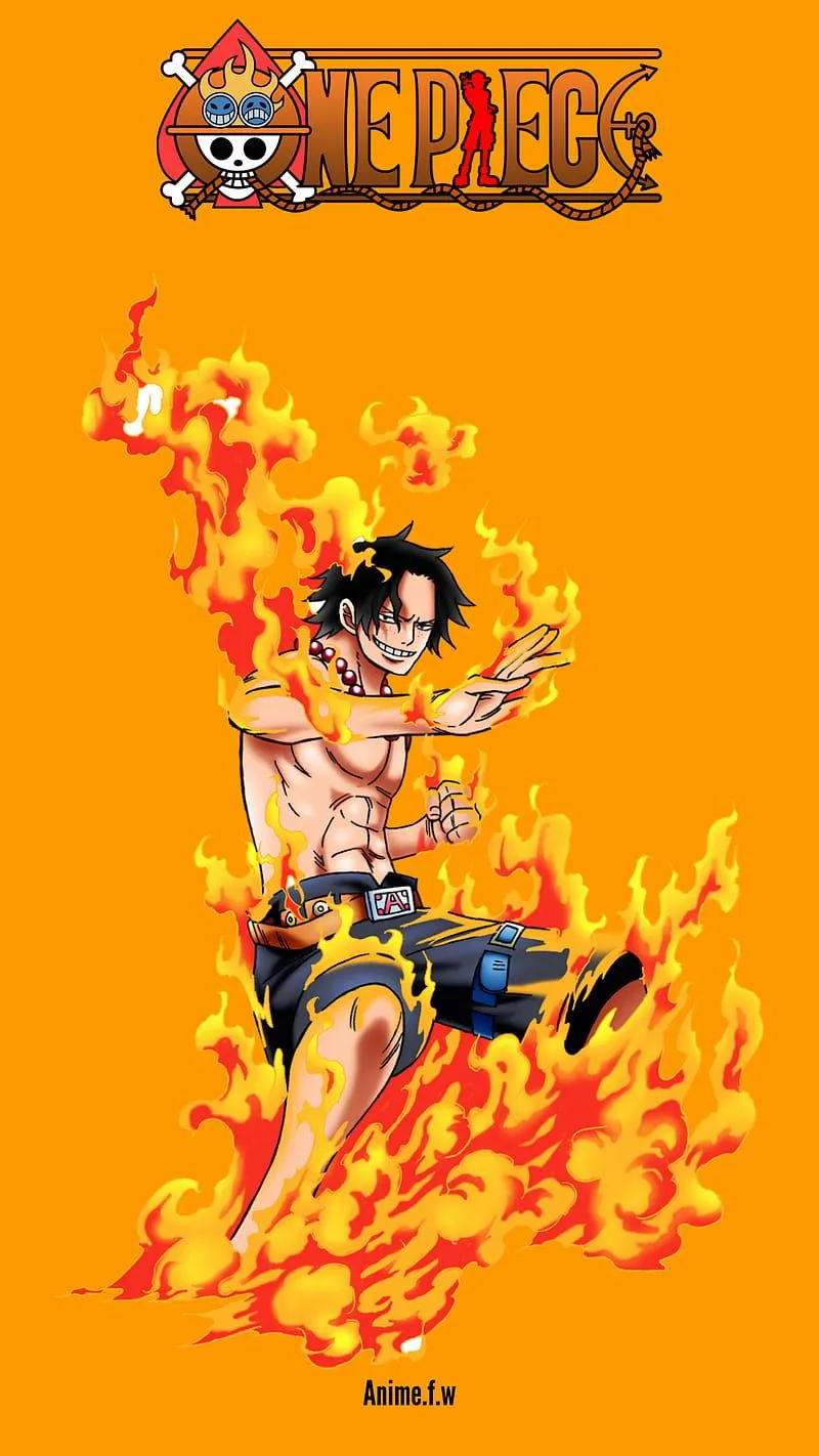 Portgas D Ace, animes, animesfw, fogo, one piece, HD phone wallpaper