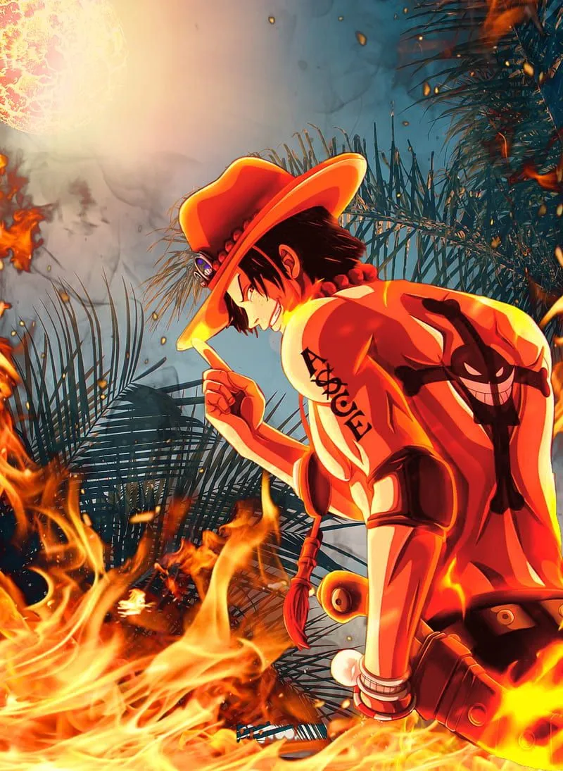 Ace, fire, one piece, portgas d ace, HD phone wallpaper