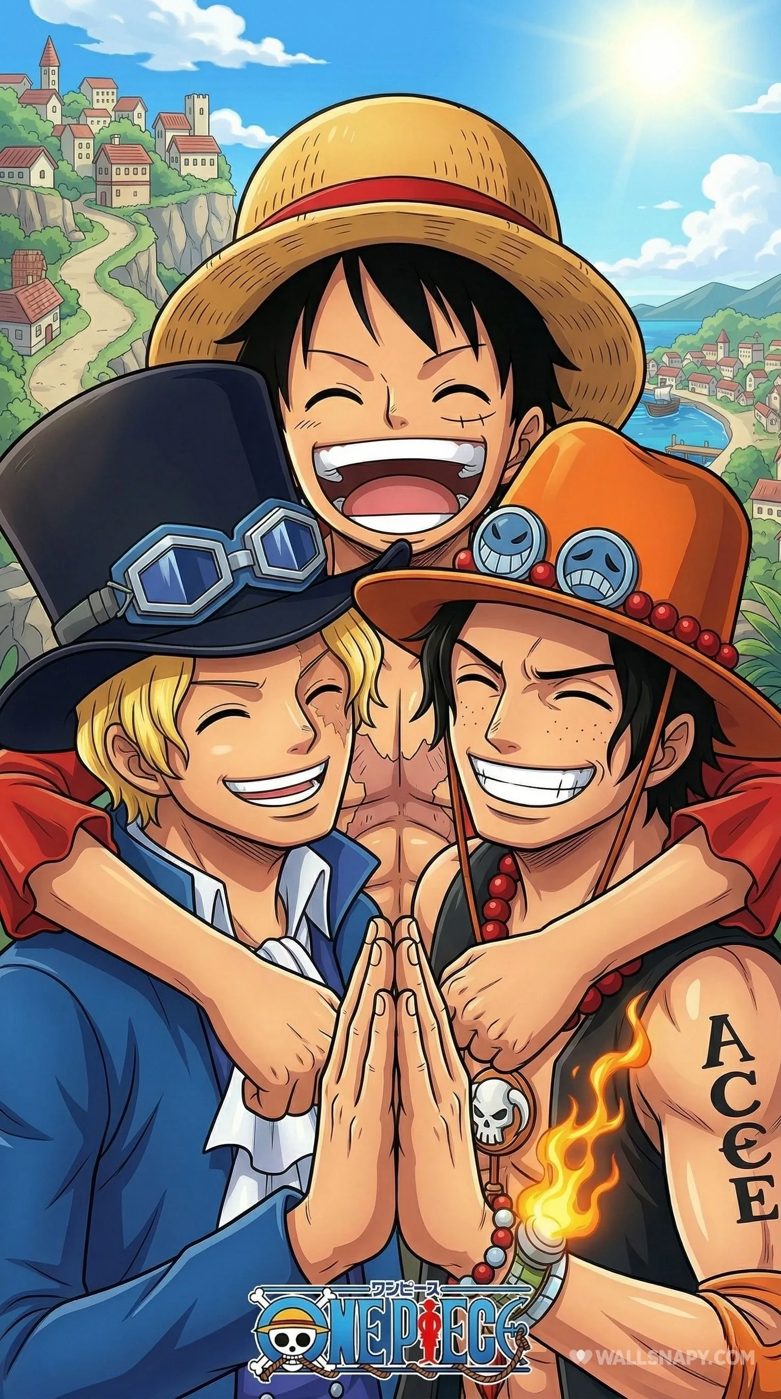 Ace sabo luffy asl one piece 4k mobile wallpaper