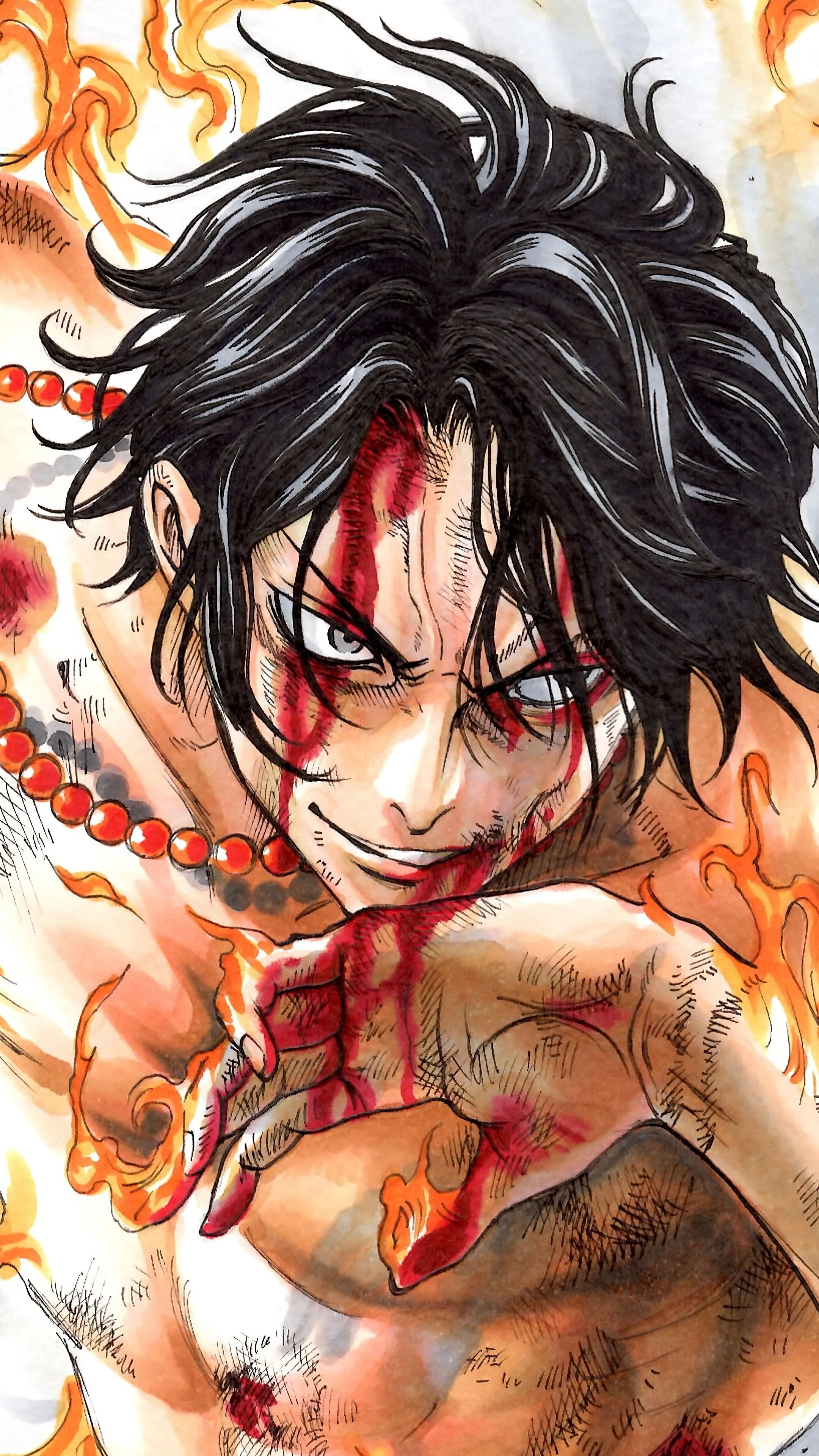 Fire Fist, Ace, One Piece, 4K HD Phone Wallpaper