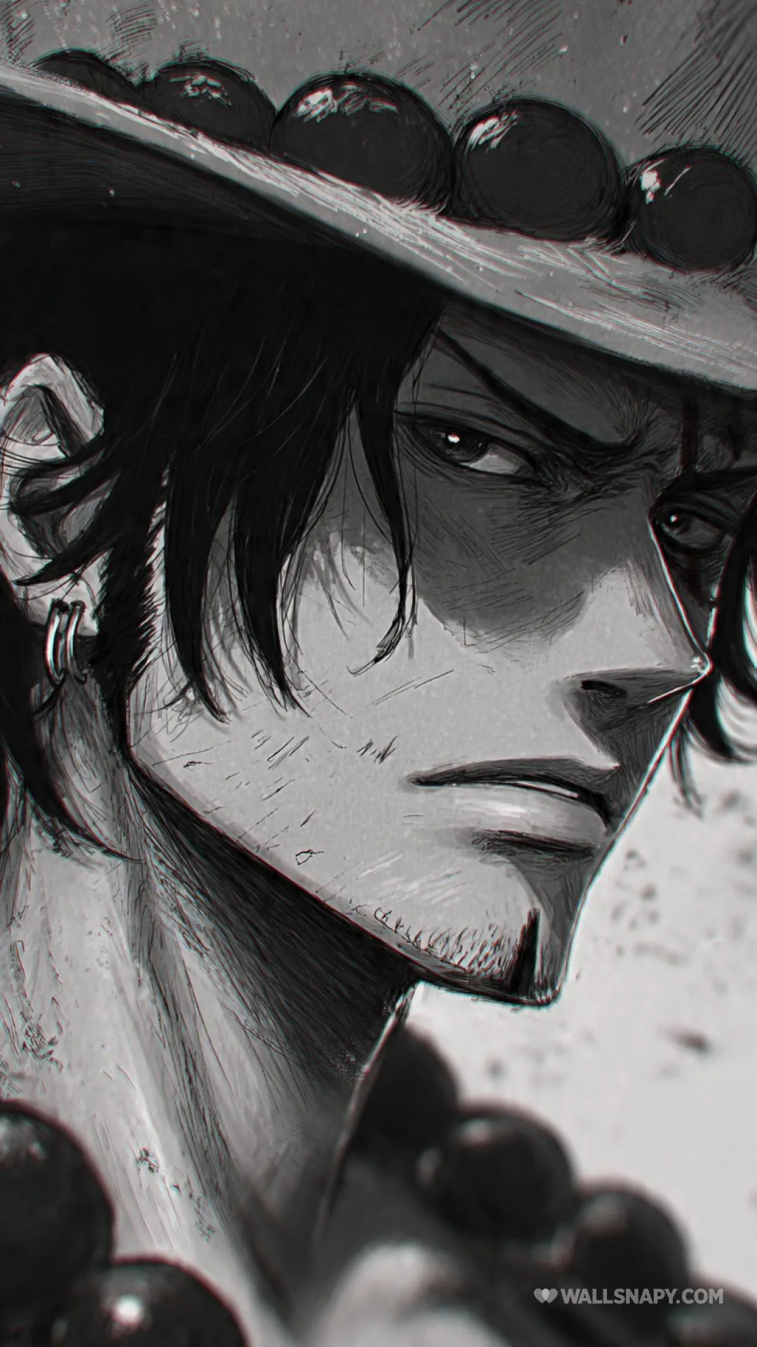 One piece portgas d ace illustration fire mobile wallpaper