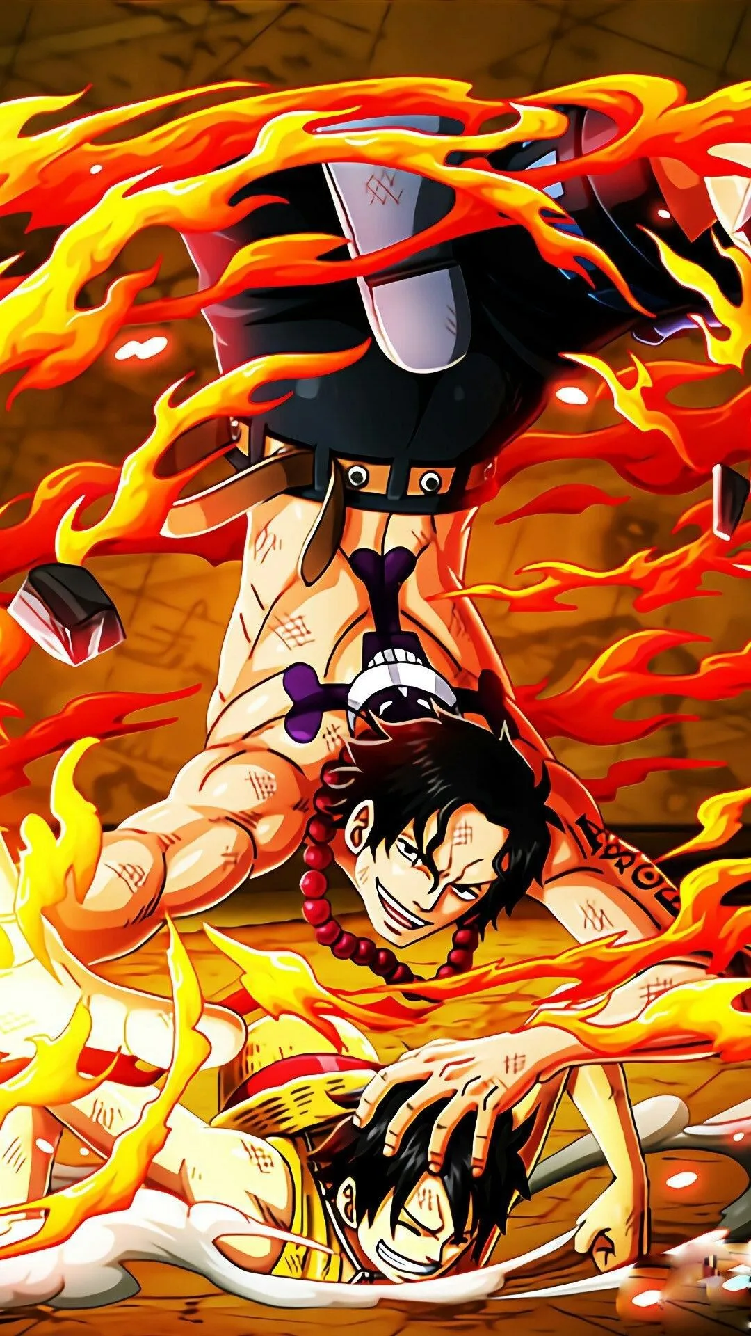 Monkey D. Luffy, Portgas D. Ace, One Piece, Anime Boys, Anime HD Phone Wallpaper