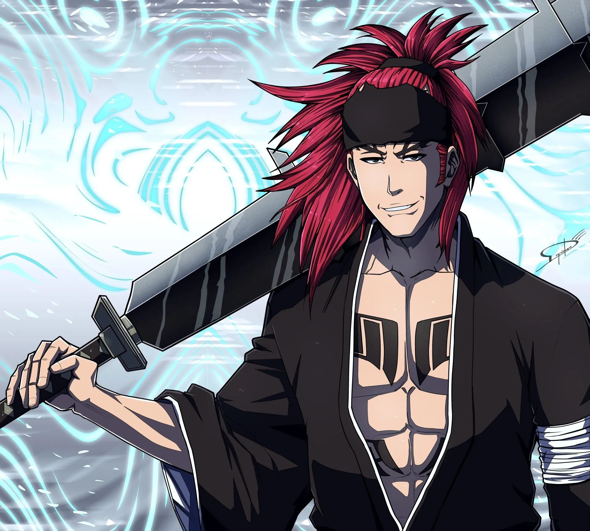 Download Renji Abarai Anime Bleach 4k Ultra HD Wallpaper