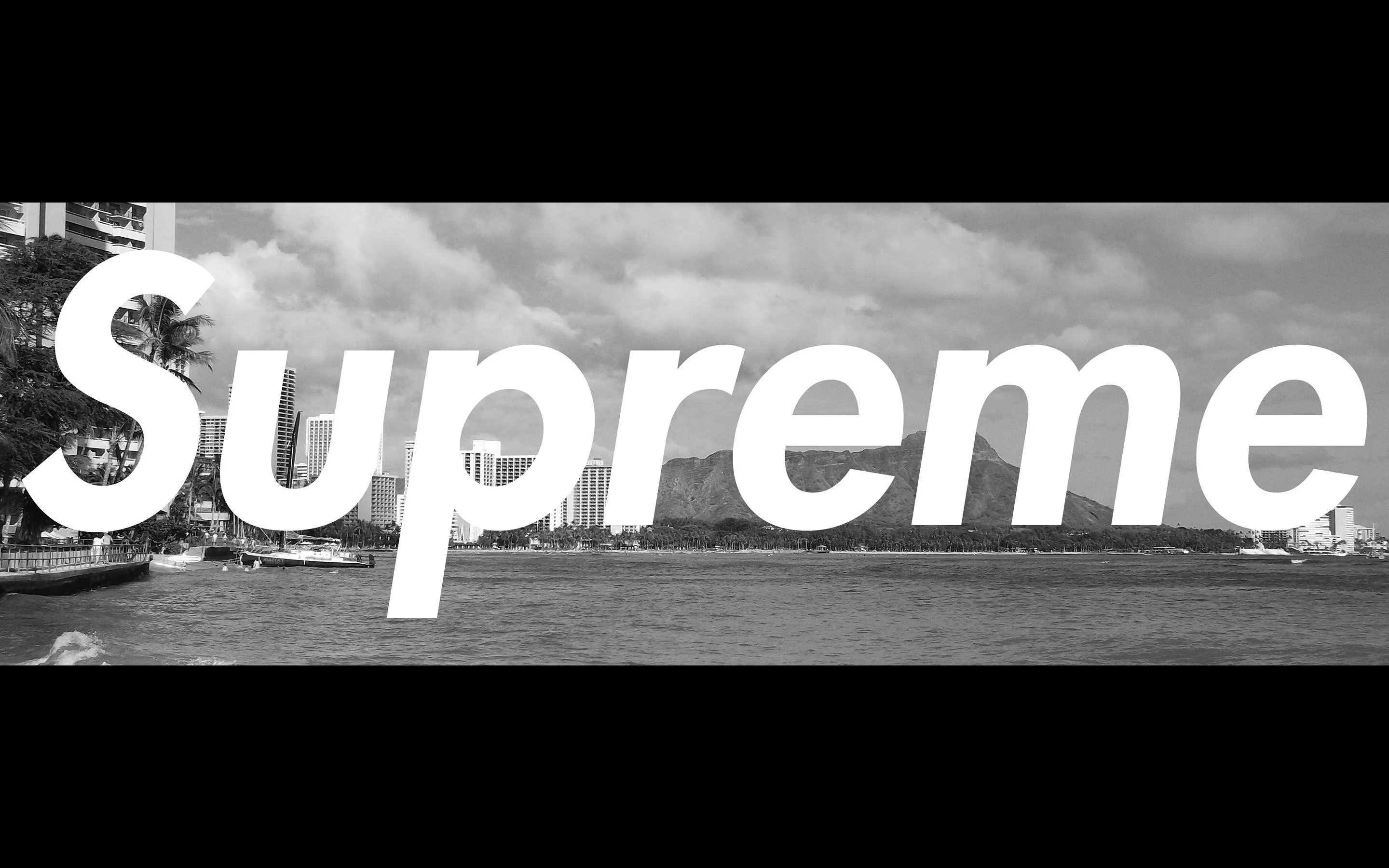 Black and White Supreme Wallpaper Free Black and White Supreme Background