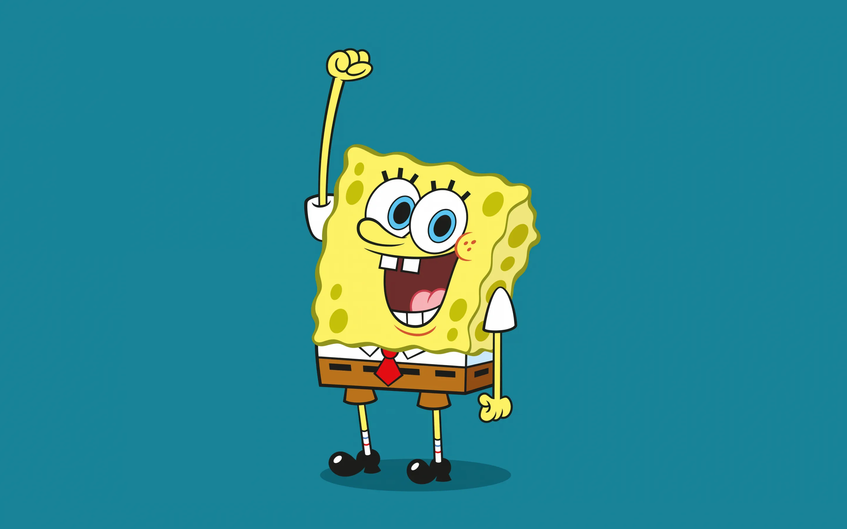 SpongeBob Wallpaper 4K, Cartoon, smiley face, 5K, 8K
