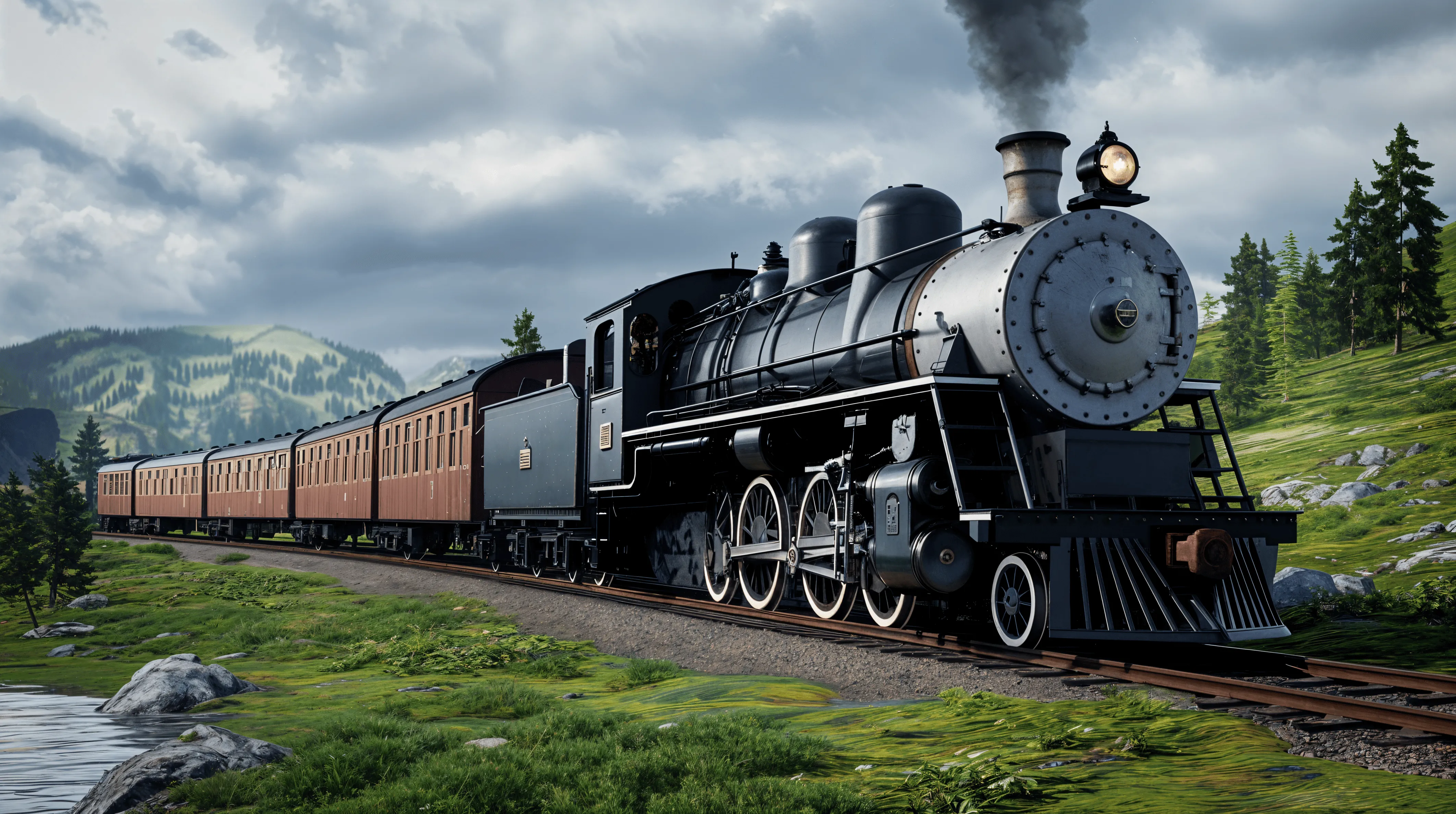 Stunning Locomotive in 4K Ultra HD Wallpaper