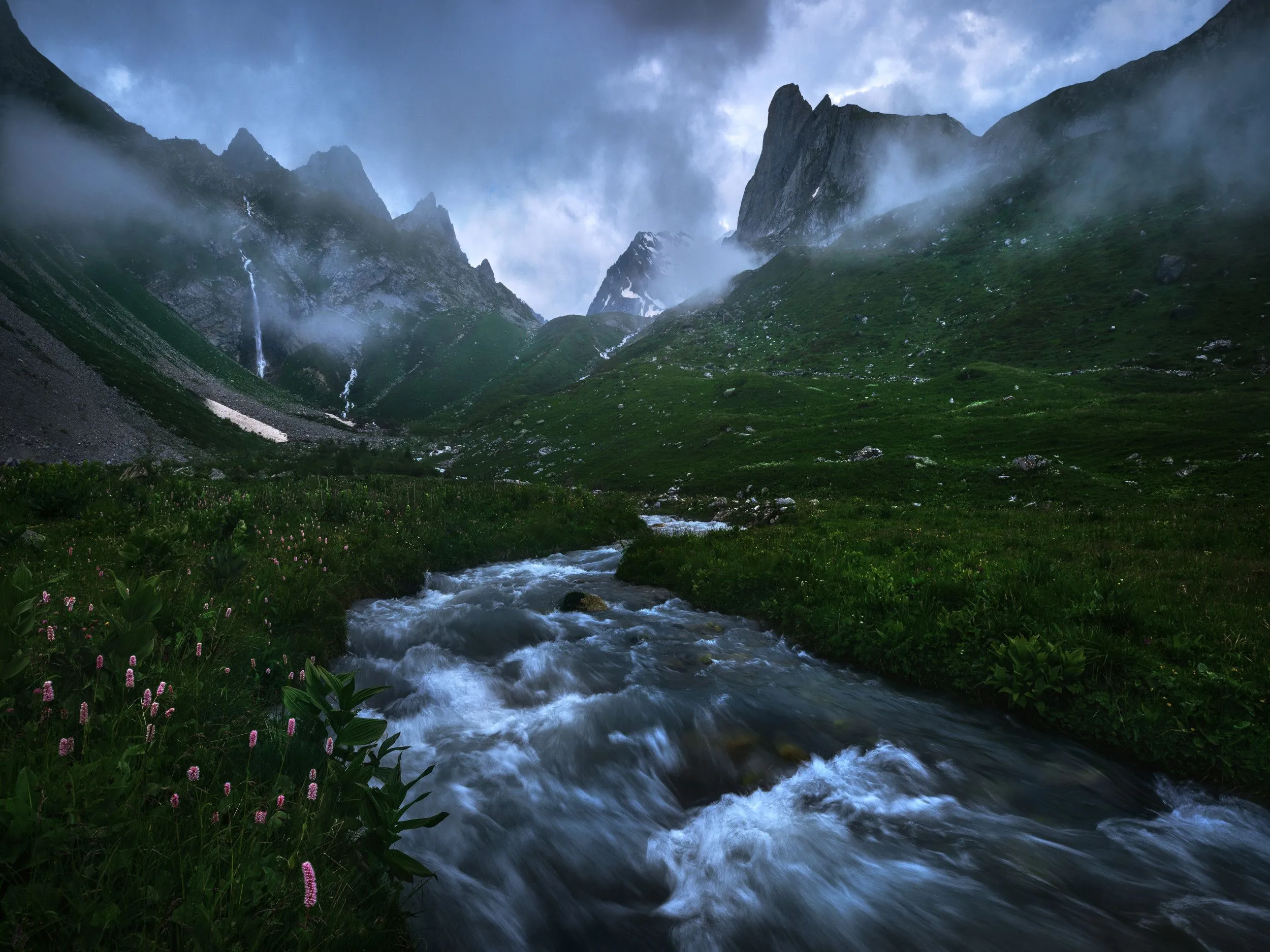 Moody Evening in the French Alps