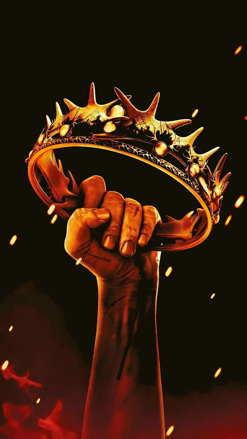 Games Of Thrones Crown Dark Theme Mobile, Gaming AMOLED HD phone wallpaper