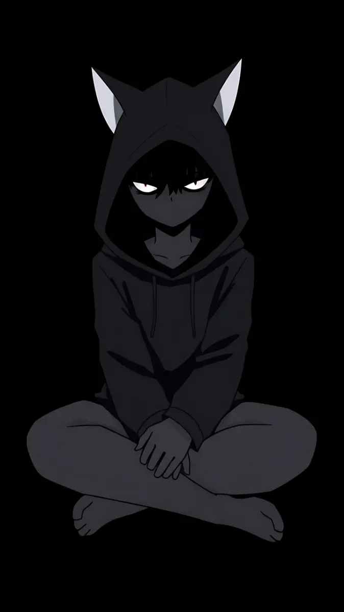 Angry Anime Black Phone Wallpaper 4k wallpaper