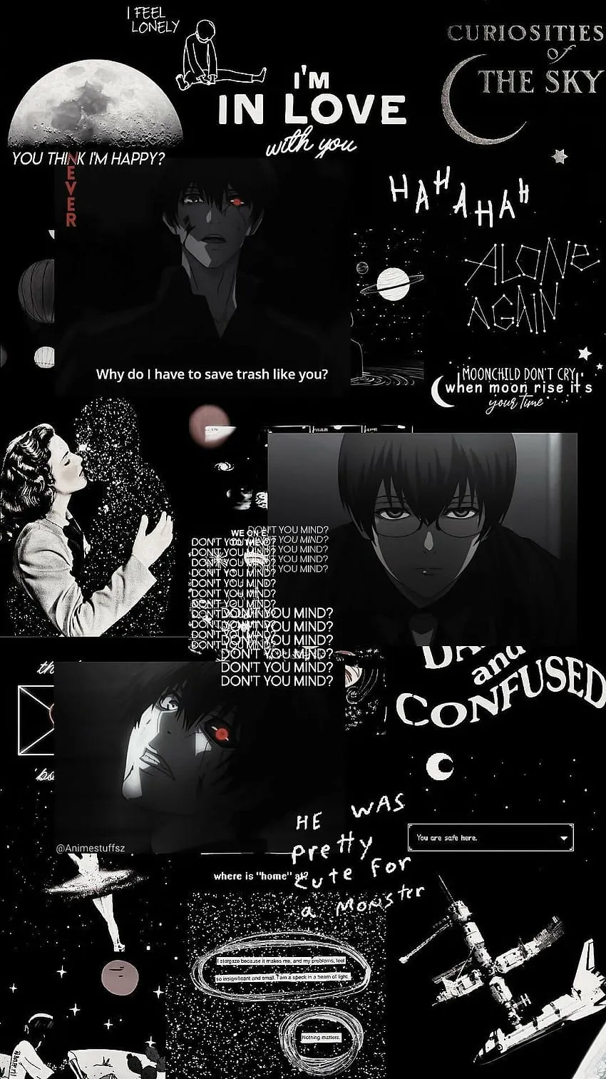 Black Anime, cute dark anime HD phone wallpaper