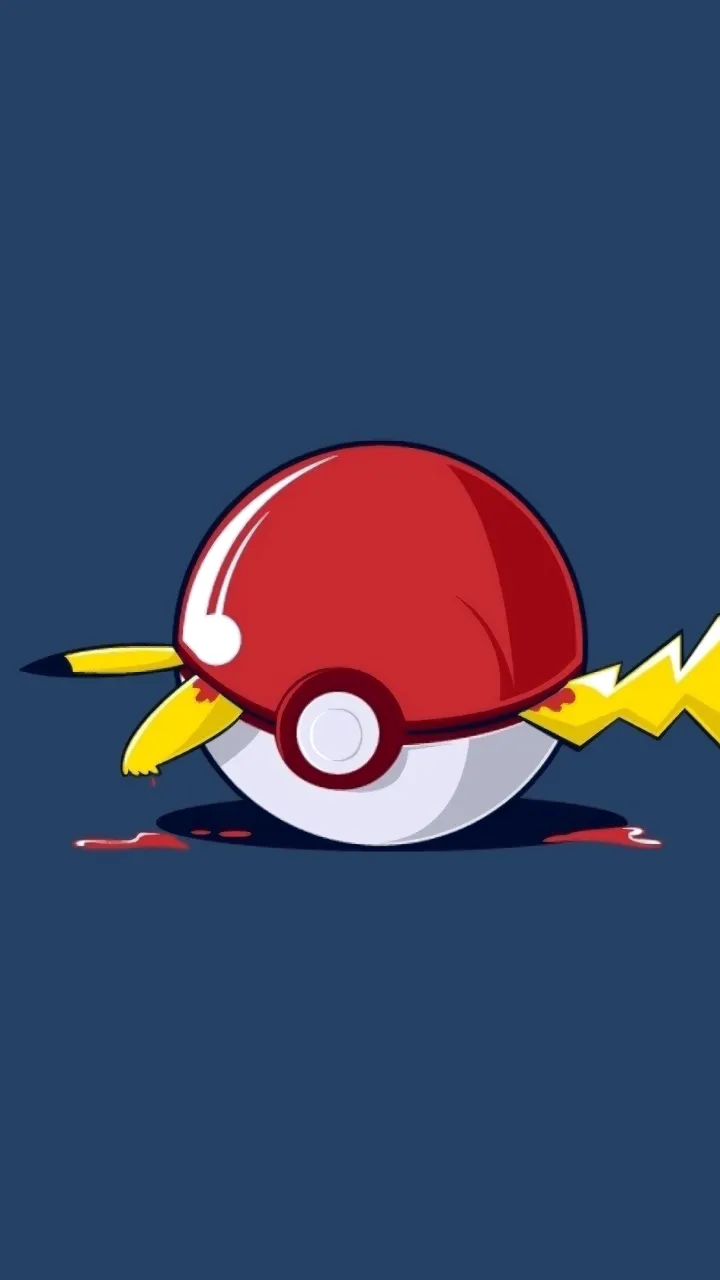 Pokeball Wallpaper 4K, Pikachu, Minimalist