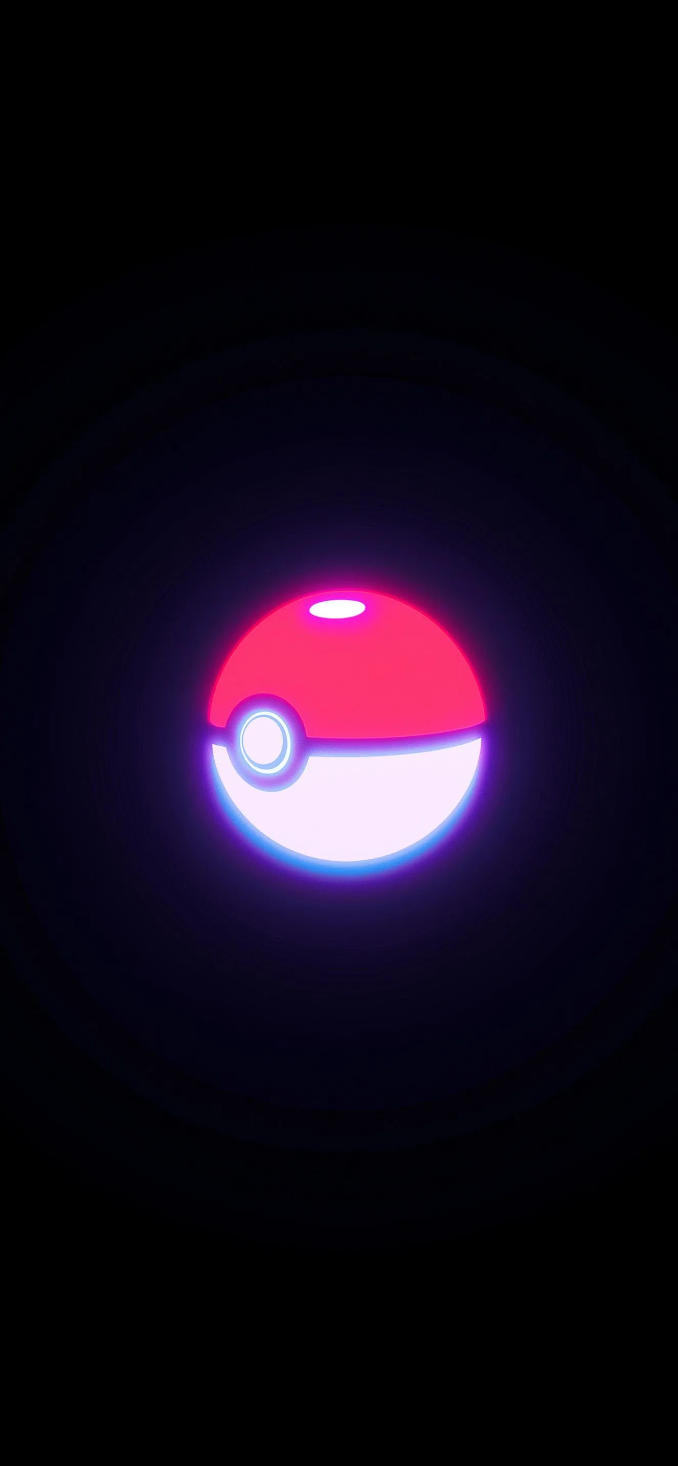 Glowing Pokeball Minimal Pokemon Wallpaper