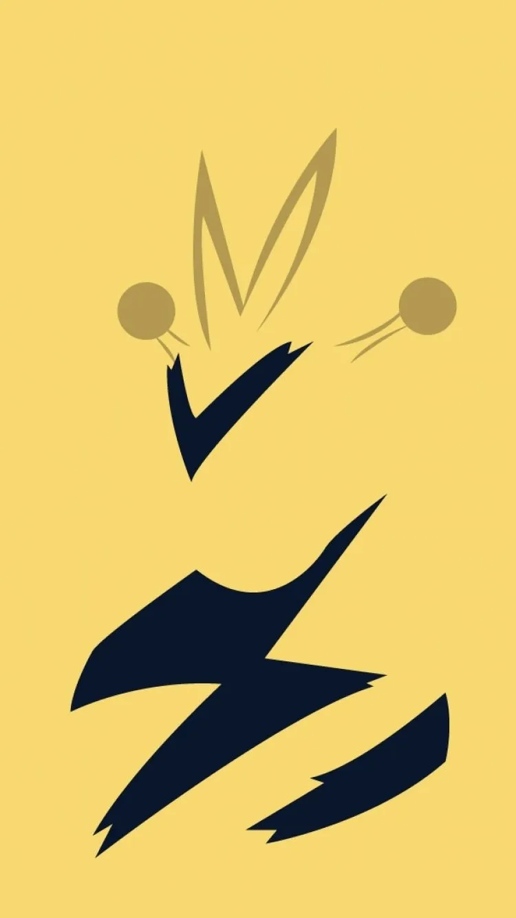Phone wallpaper: Video Game, Pokémon, Minimalist, Electabuzz (Pokémon) 1085705