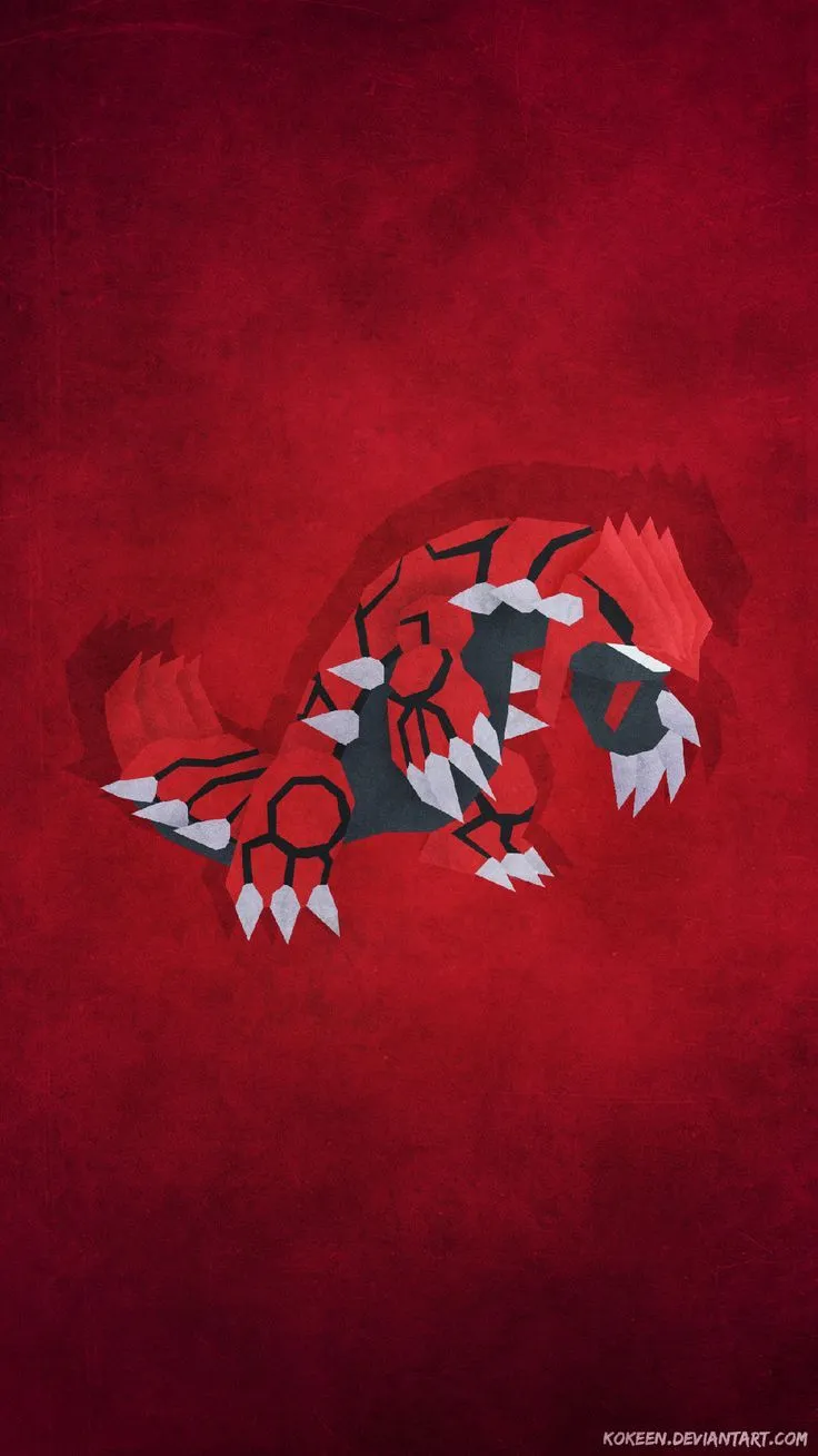 Groudon Minimalist Wallpaper I made
