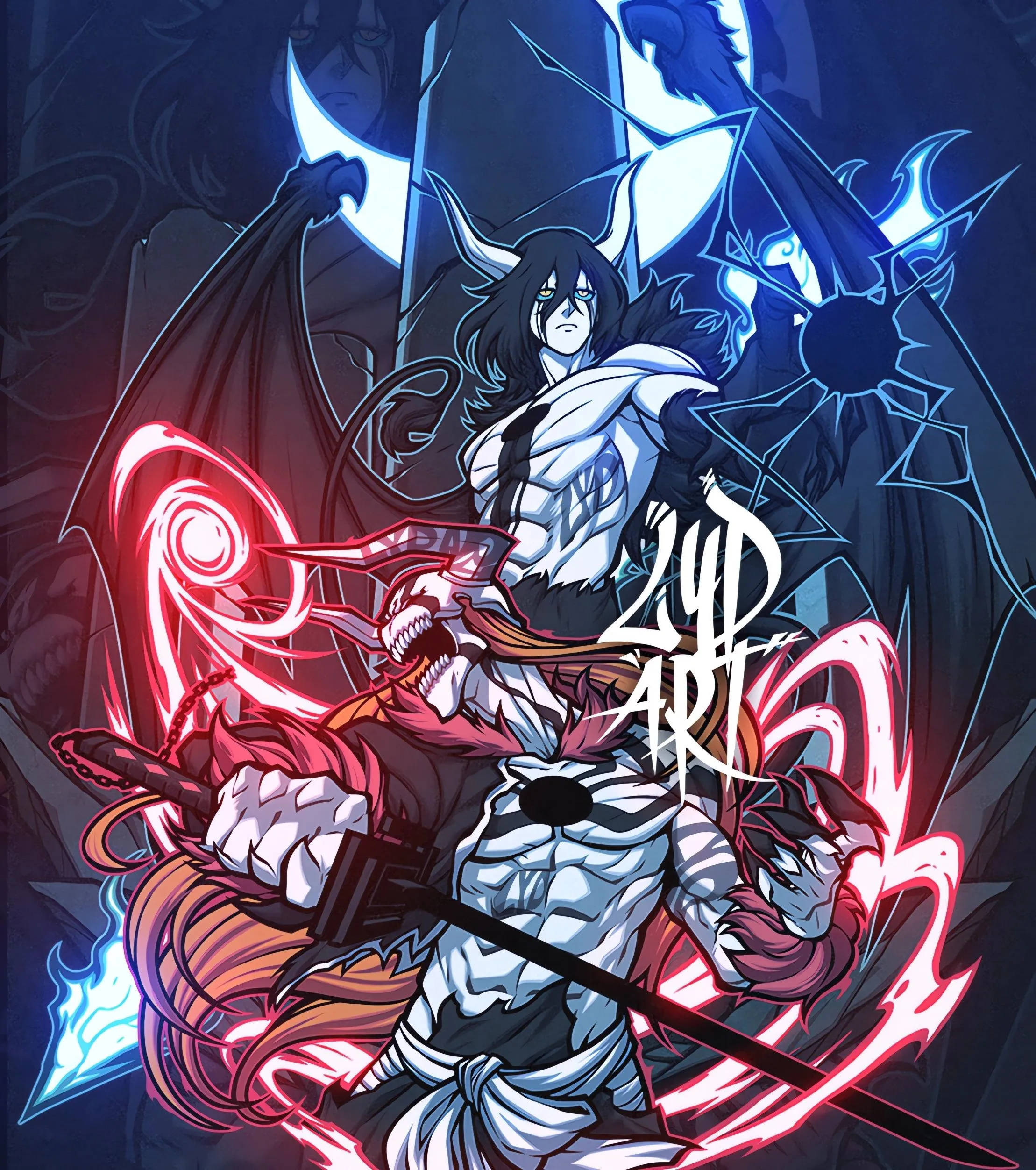 Bleach: Ulquiorra Cifer And Kurosaki Ichigo HD Phone Wallpaper