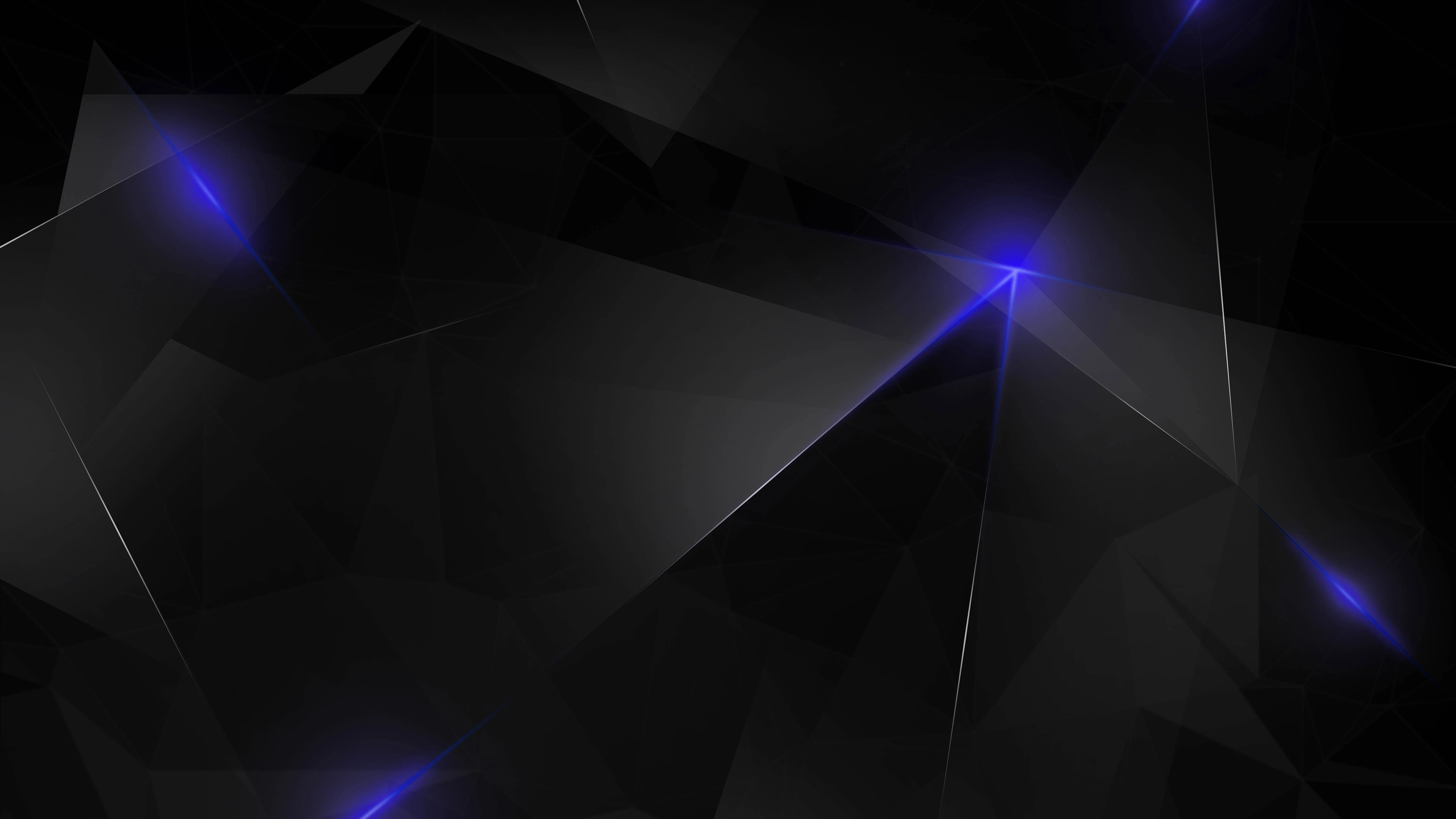 Dark Blue Polygon Wallpaper 8K