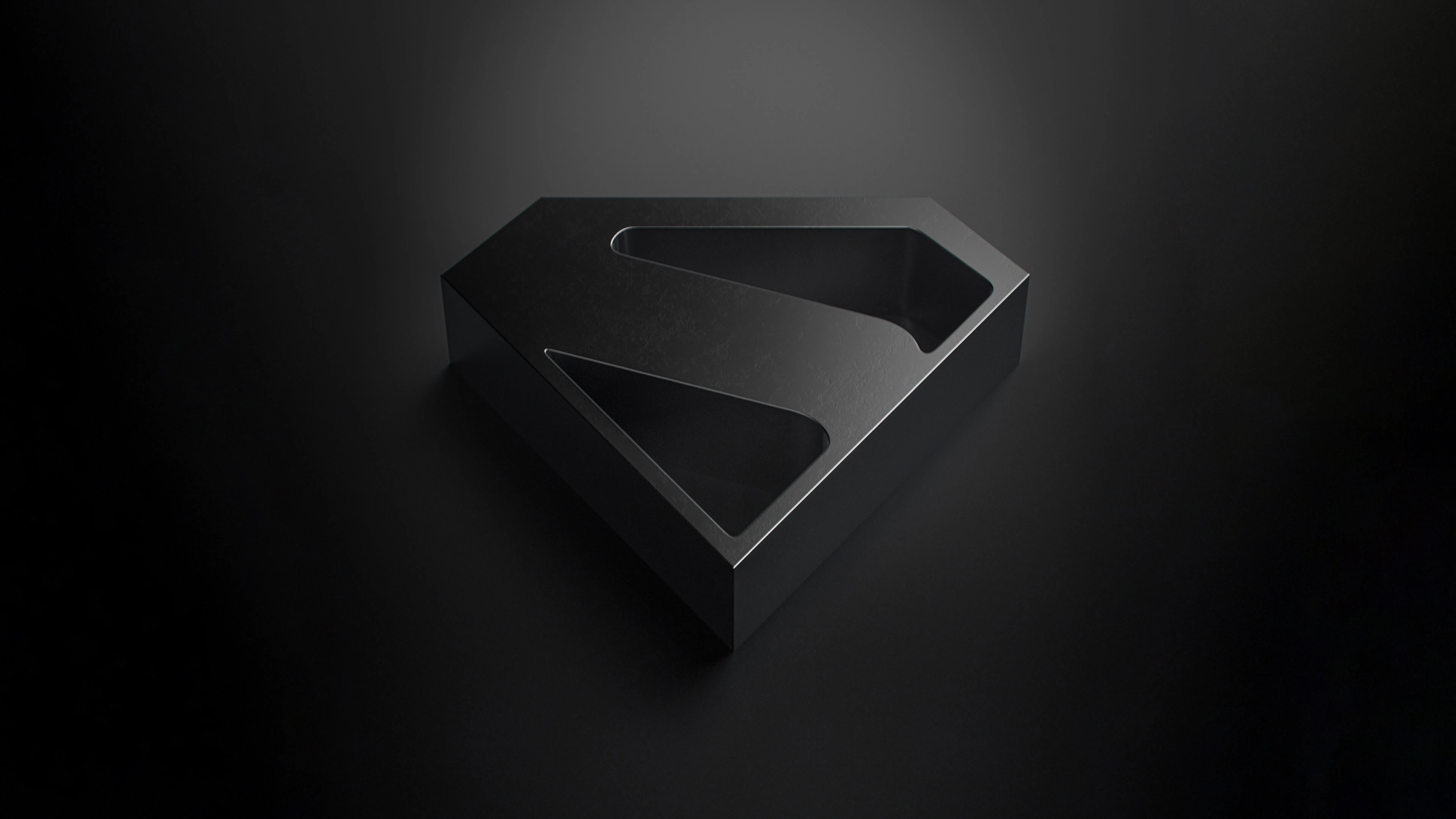 Superman Wallpaper 4K, Dark aesthetic, Logo