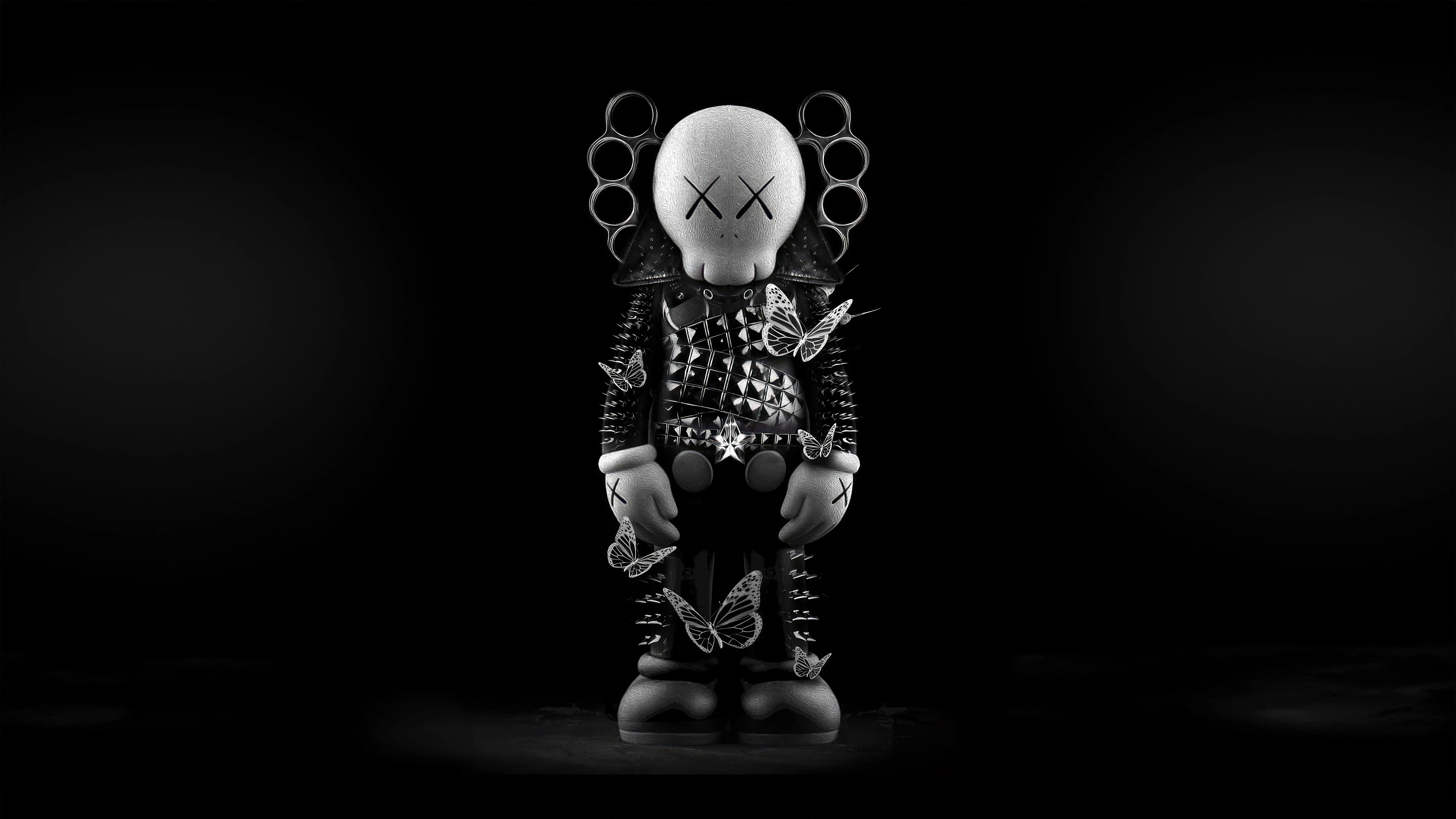 Dark Kaws Black 8K , HD 4k Wallpaper, Image, Background, Photos and Picture