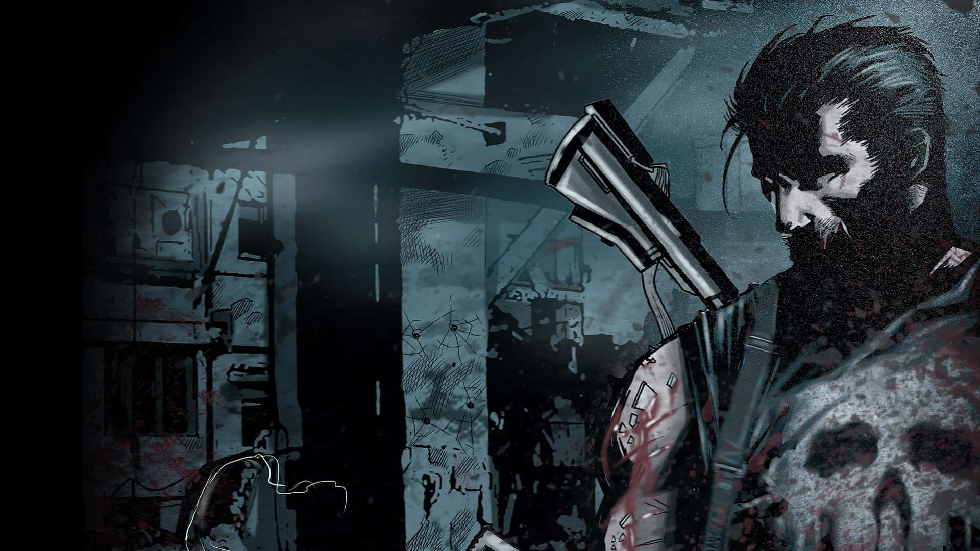 Download Stare down evil with the Punisher Wallpaper