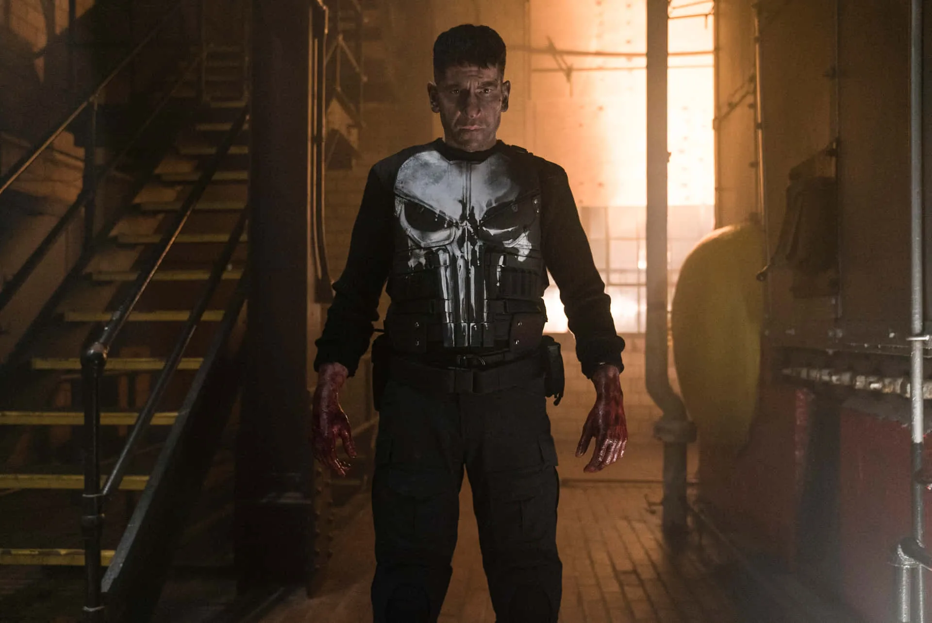 Download Punisher Movie Man Bloody Outfit Desktop Wallpaper