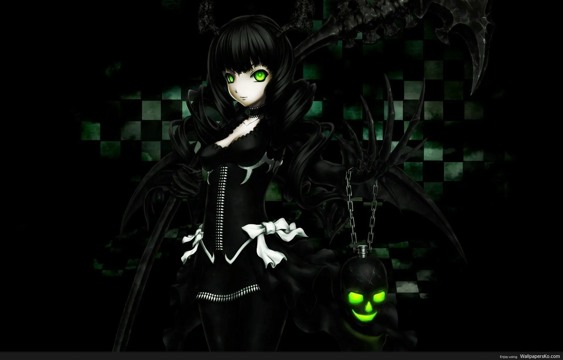 Black Anime Girl Wallpaper, HD Background on WallpaperBat