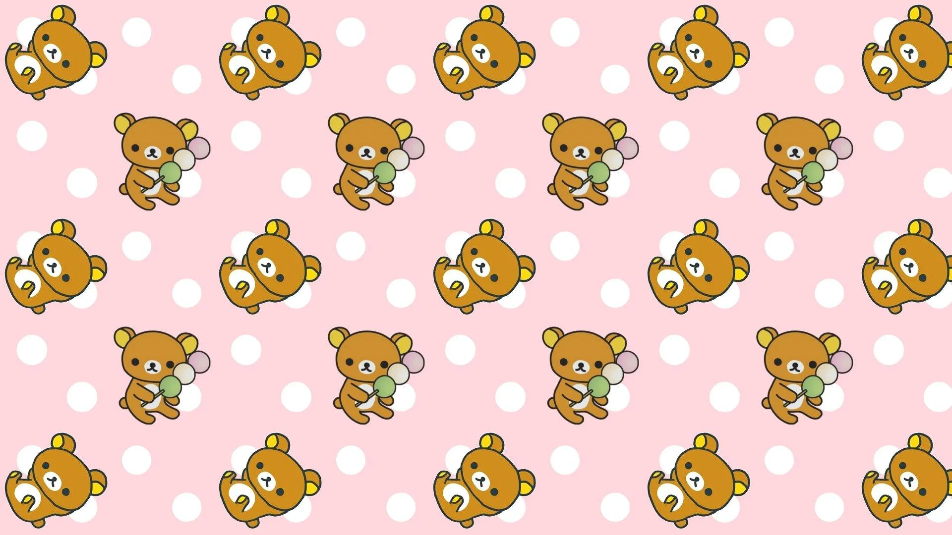 Kawaii Bear Laptop Wallpaper