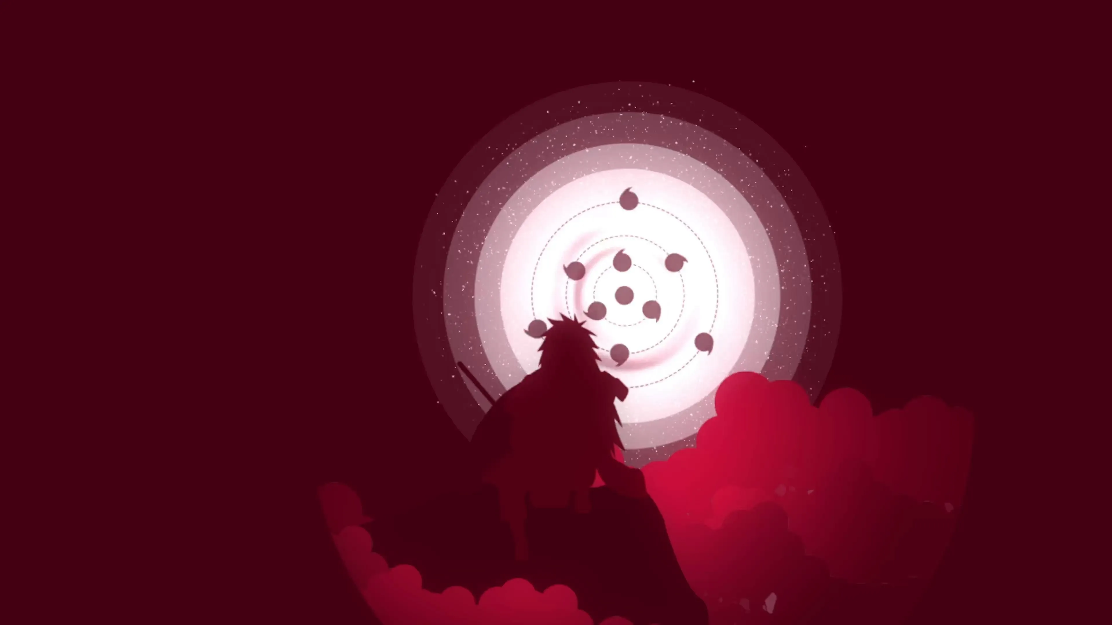 Madara Uchiha on Red Clouds Live Wallpaper