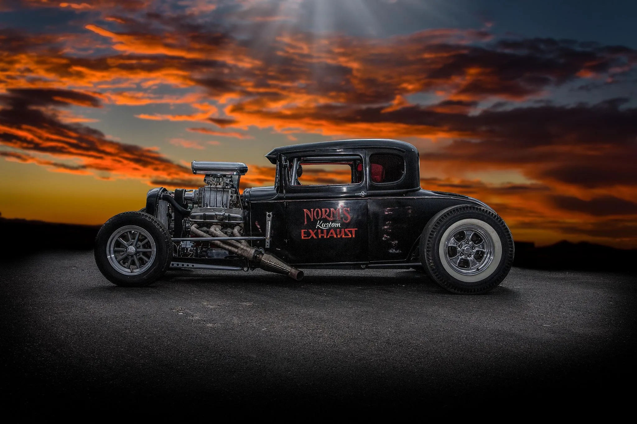 Wallpaper Retro, Background, Classic, Hot Rod, Classic Car For Mobile And Desktop, Section другие марки, Resolution 2048x1365