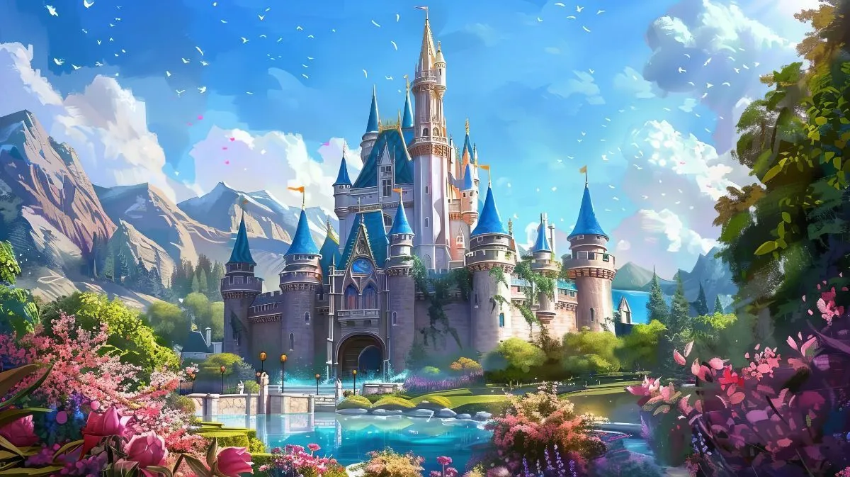 Whimsical Fairy Tale Disney Castle Wallpaper Mural®