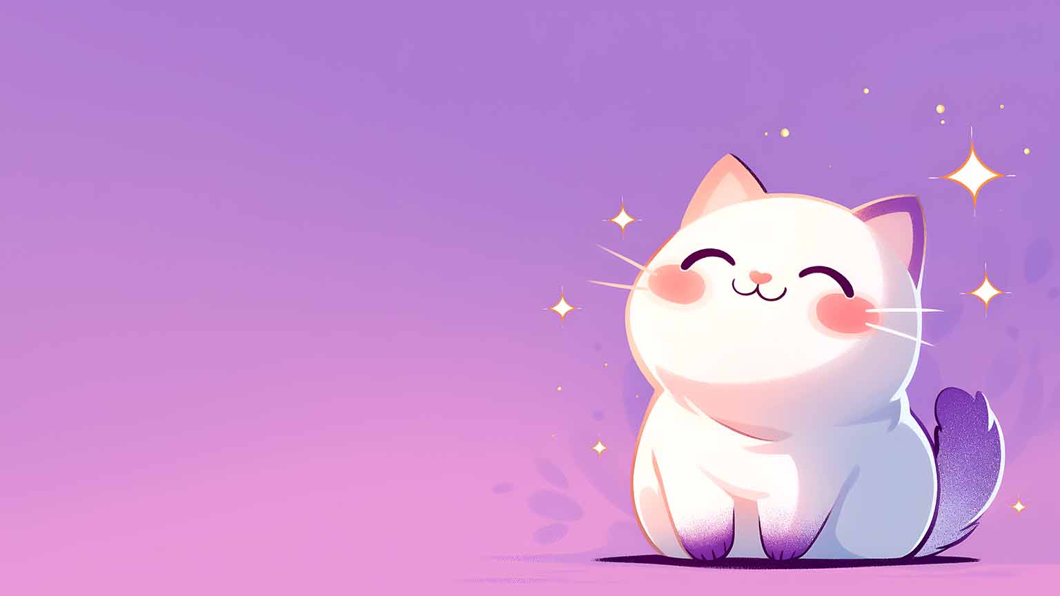 Funny Cat Playful Purple Desktop Wallpaper Wallpaper 4K