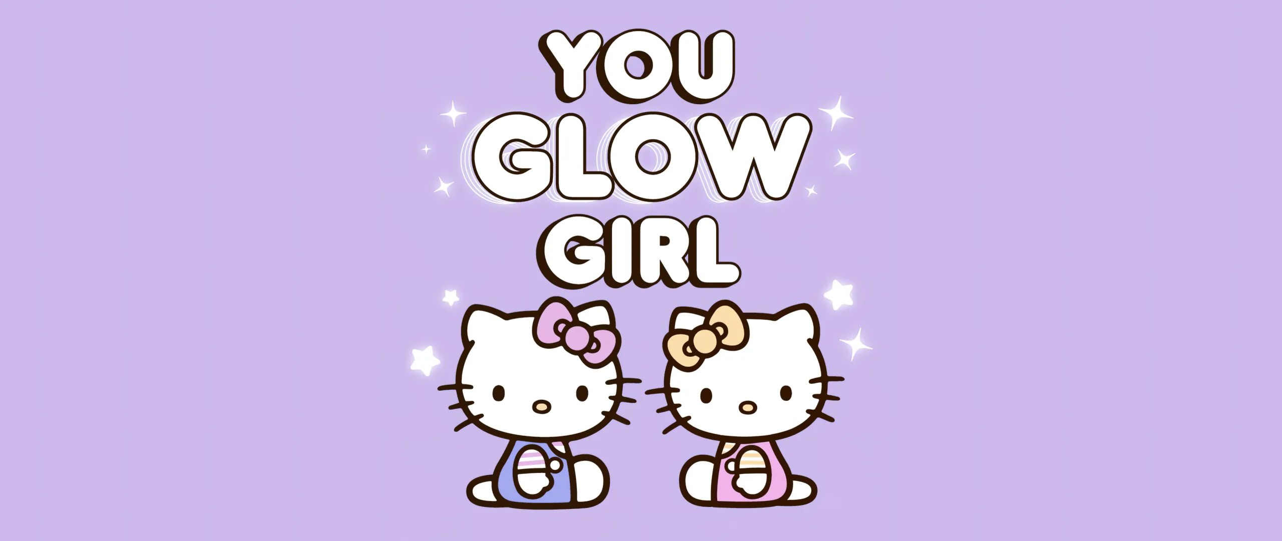 You glow girl Wallpaper 4K, Cute hello kitties