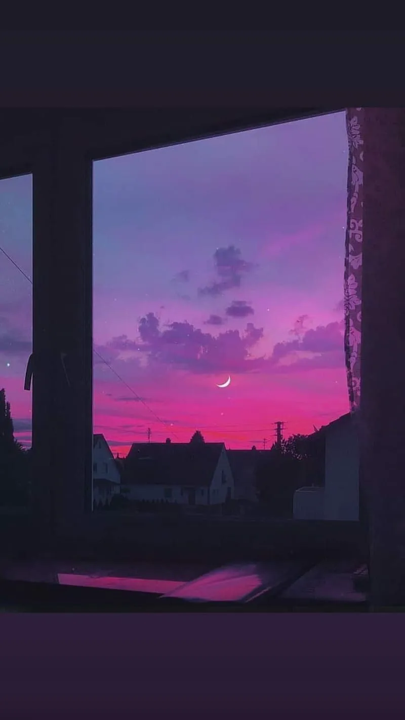 Sunset, bgy, georgeus, purple, HD phone wallpaper