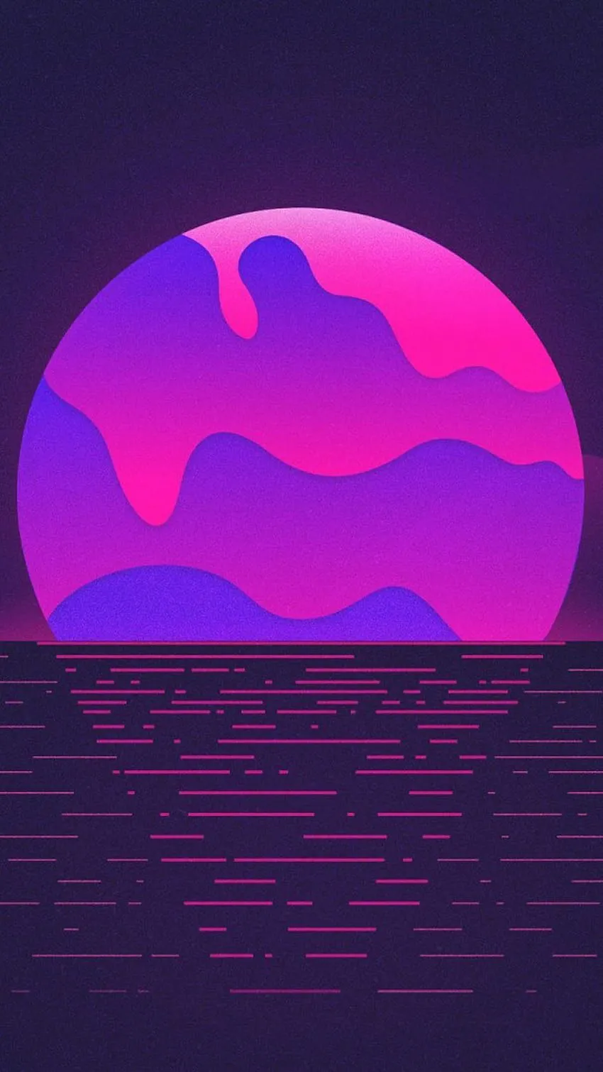 Neon Purple Sunset Ultra Mobile HD phone wallpaper