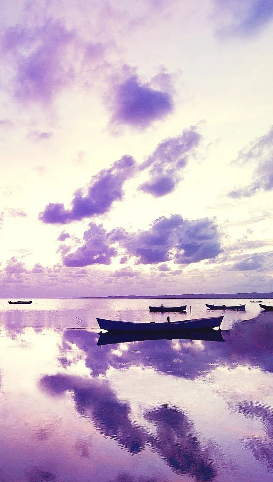 Purple sunset at sea Wallpaper for iPhone and Mobile Phone