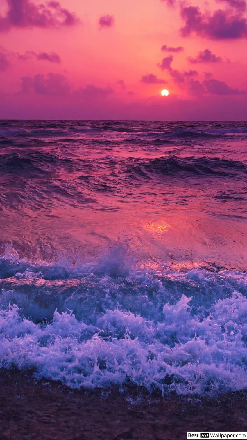Purple sunset HD phone wallpaper