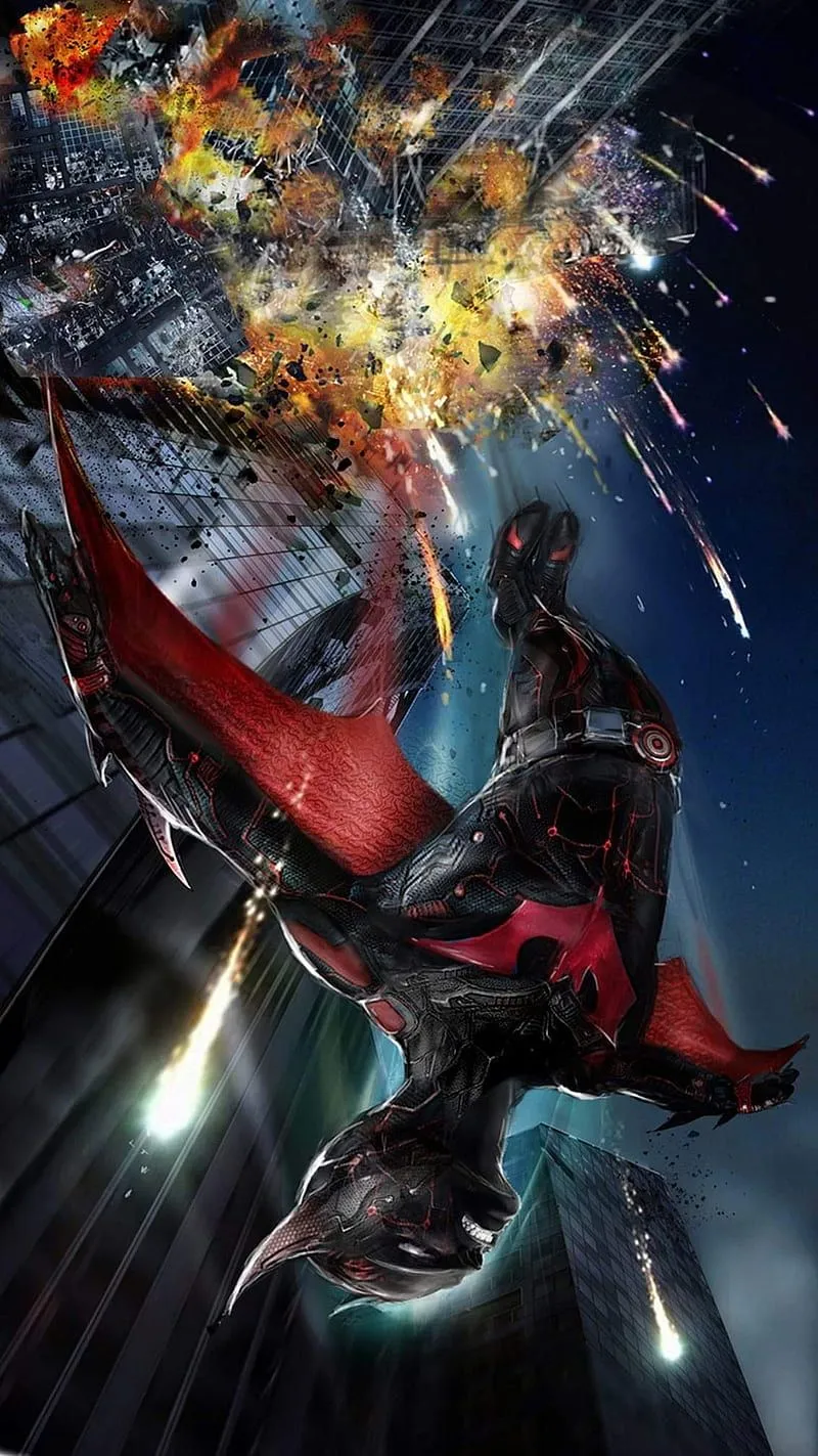 Batman beyond, batman, bats, beyond, dccomics, flying, super, superheroes, vigilant, HD phone wallpaper