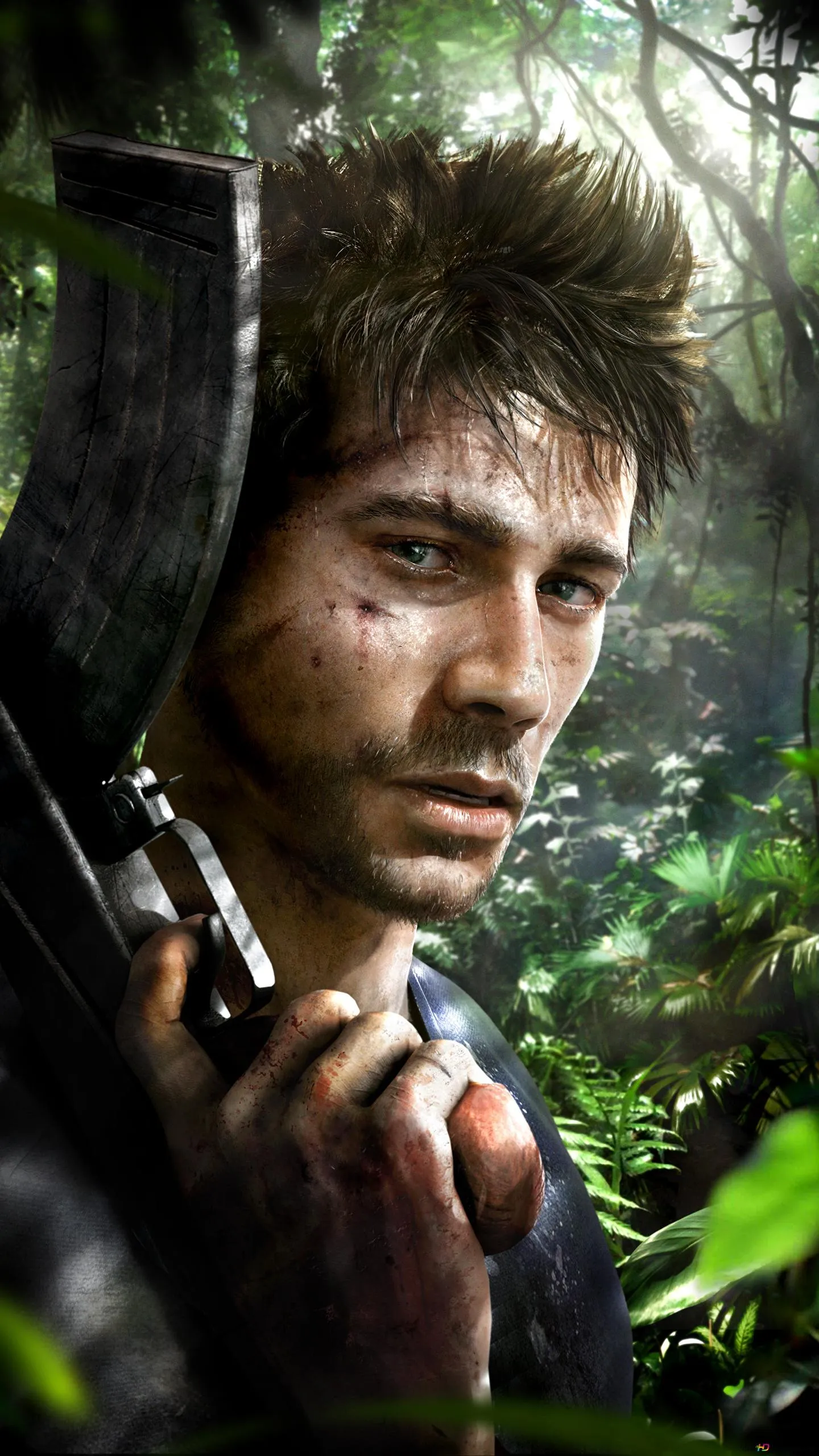 Far Cry 3 game with assault rifle 2K wallpaper download