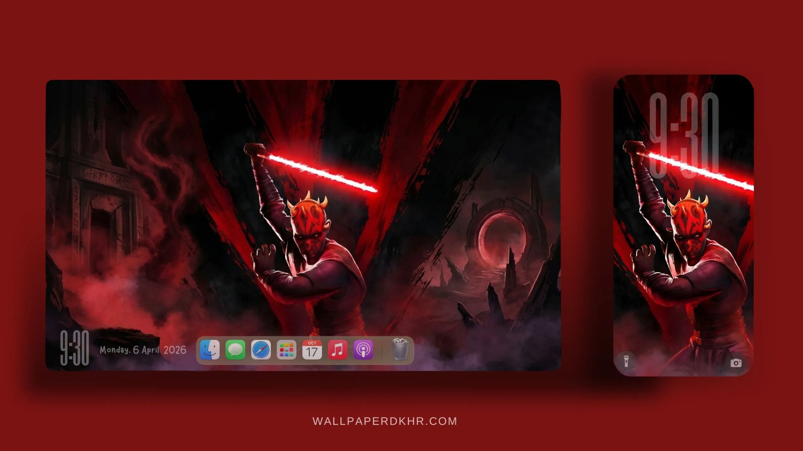 Star Wars Maul Shadow Lord Wallpaper 4K & iPhone