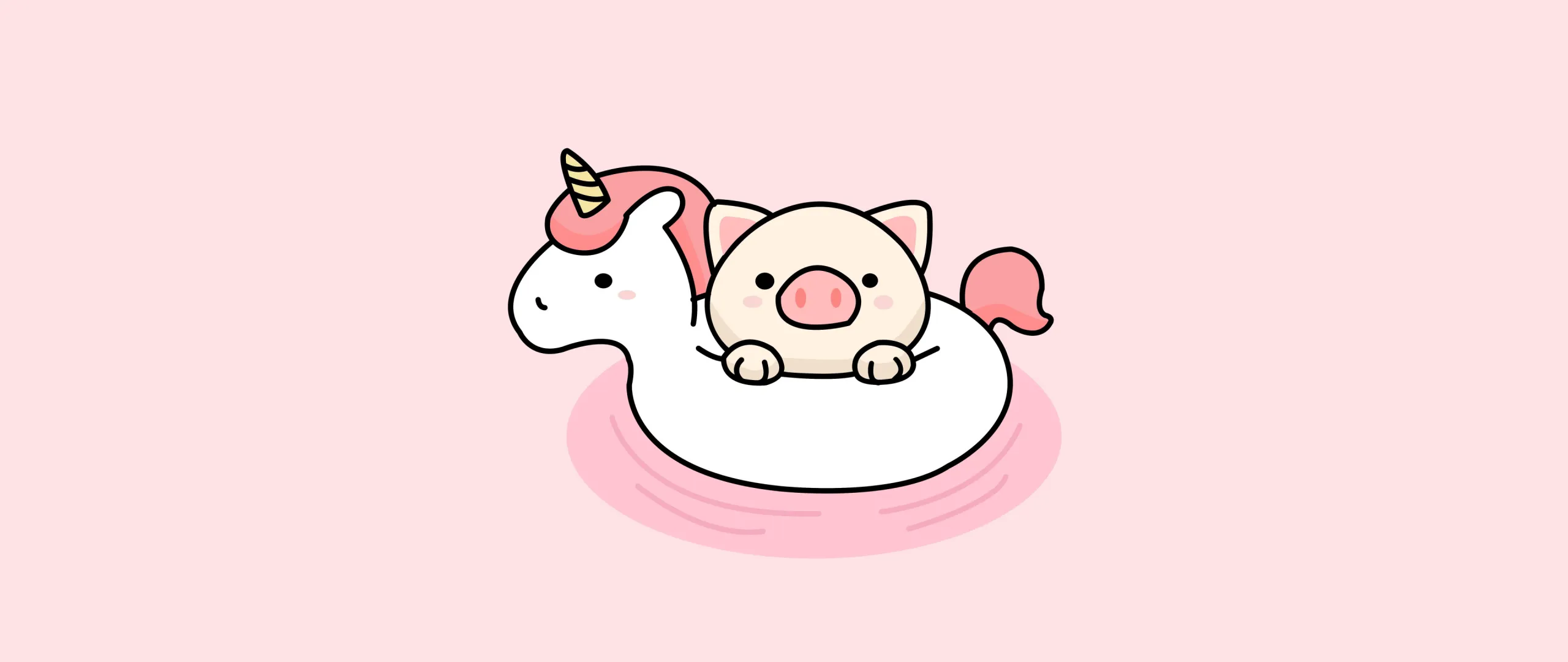 Kawaii unicorn Wallpaper 4K, Cute unicorn, Kawaii pig