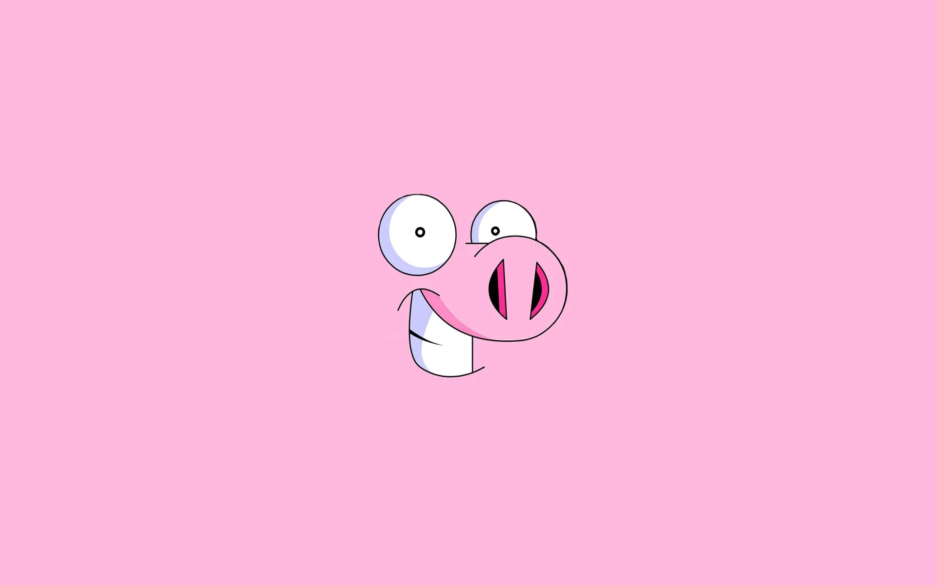 Wallpaper smile, animal, minimalism, pig, funny, pig for mobile and desktop, section минимализм, resolution 1920x1200